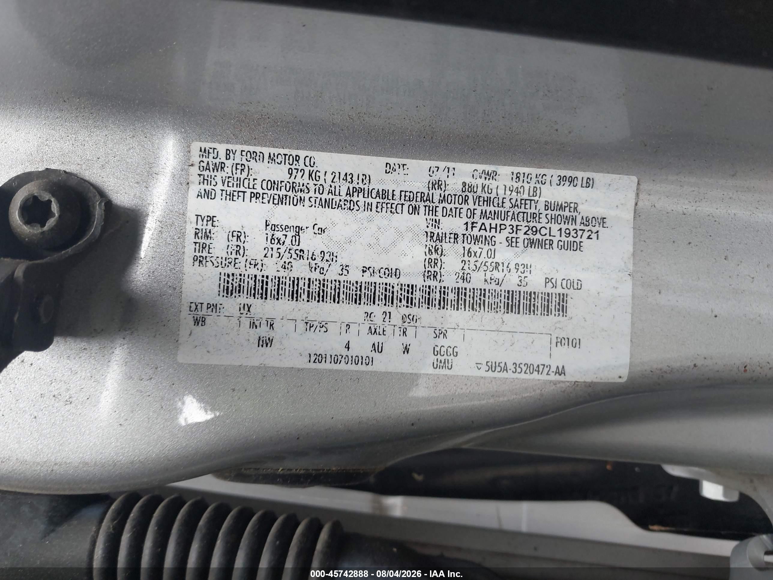 2012 Ford Focus Se Silver vin: 1FAHP3F29CL193721