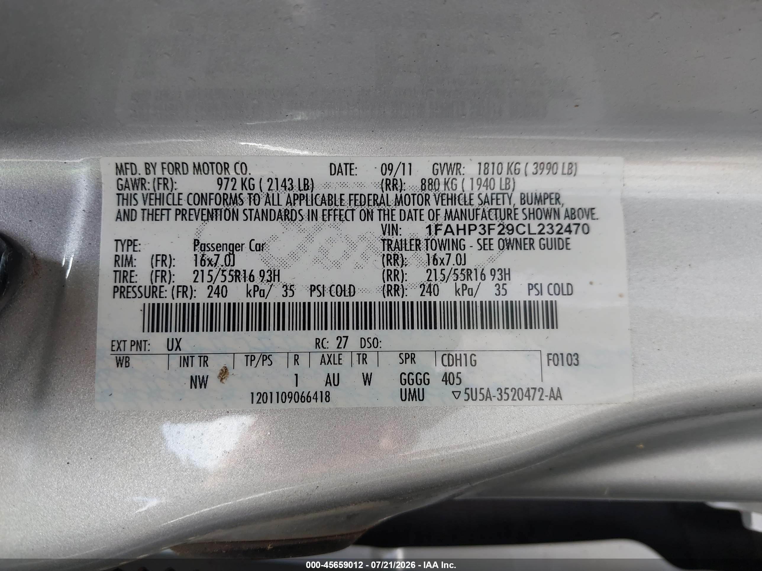 2012 Ford Focus Se Silver vin: 1FAHP3F29CL232470