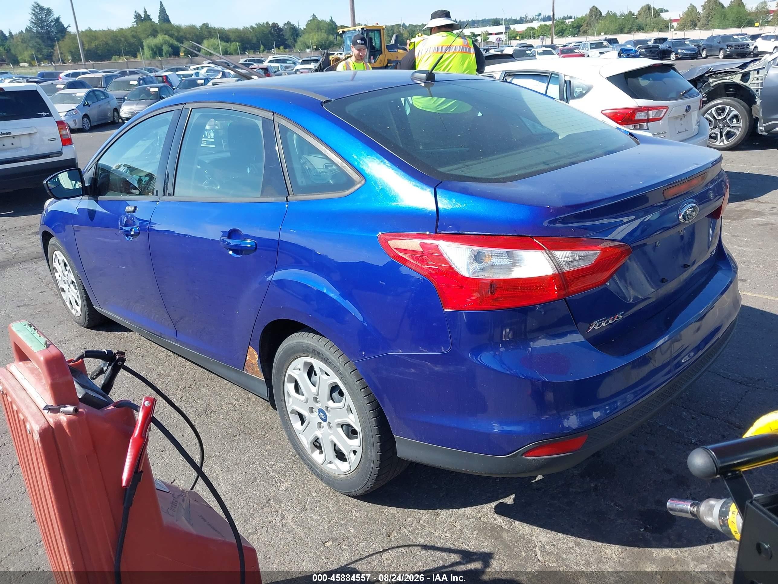 2012 Ford Focus Se Blue vin: 1FAHP3F29CL243162