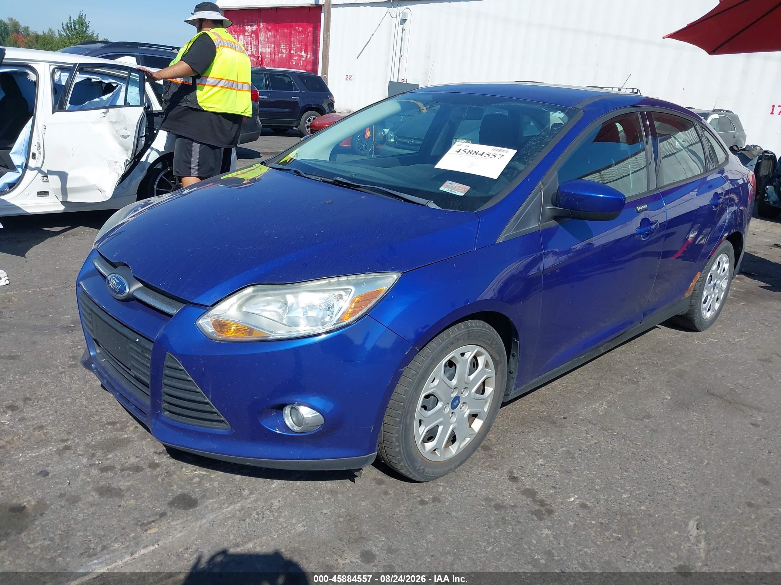2012 Ford Focus Se Blue vin: 1FAHP3F29CL243162