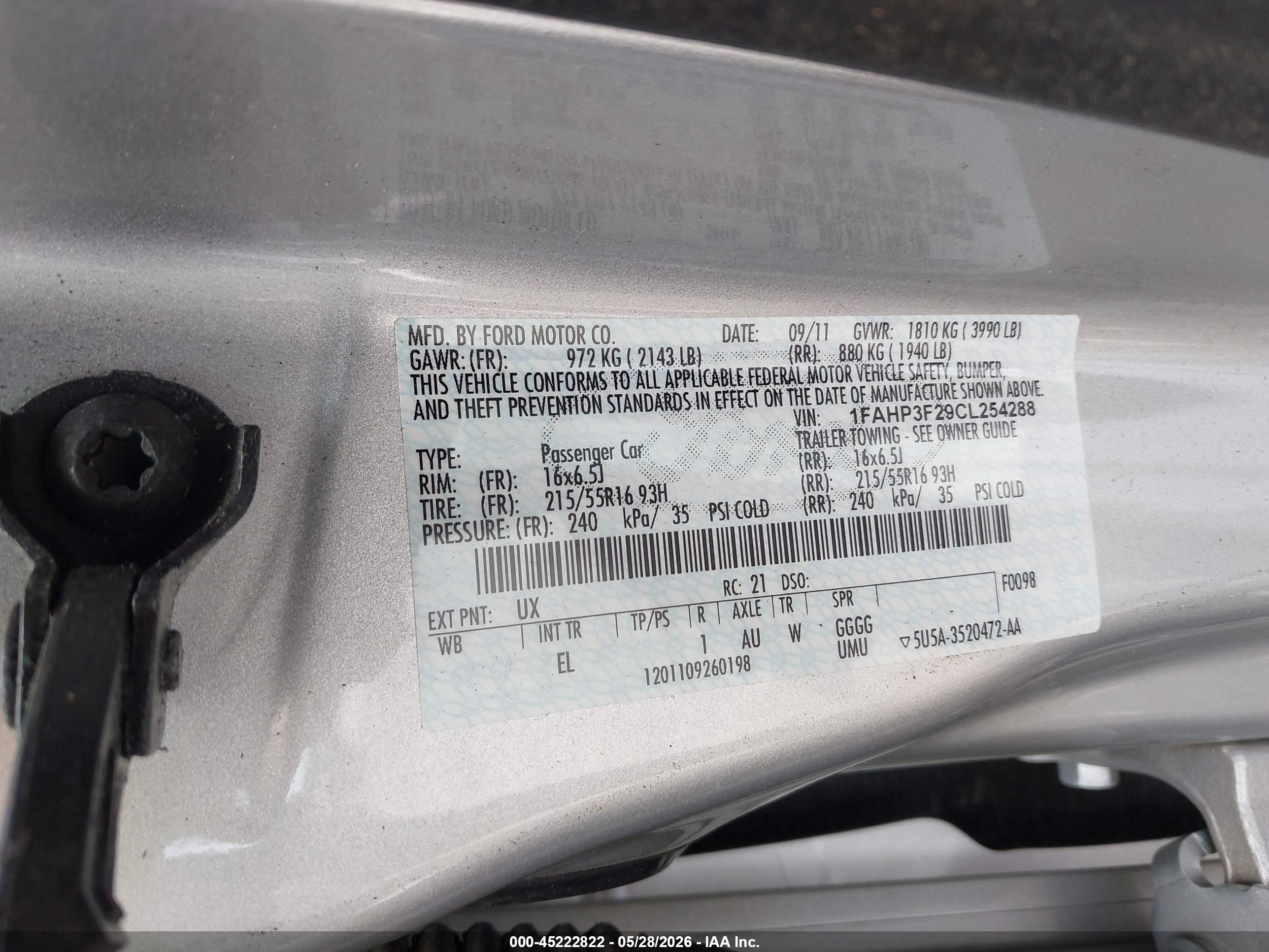 2012 Ford Focus Se Silver vin: 1FAHP3F29CL254288