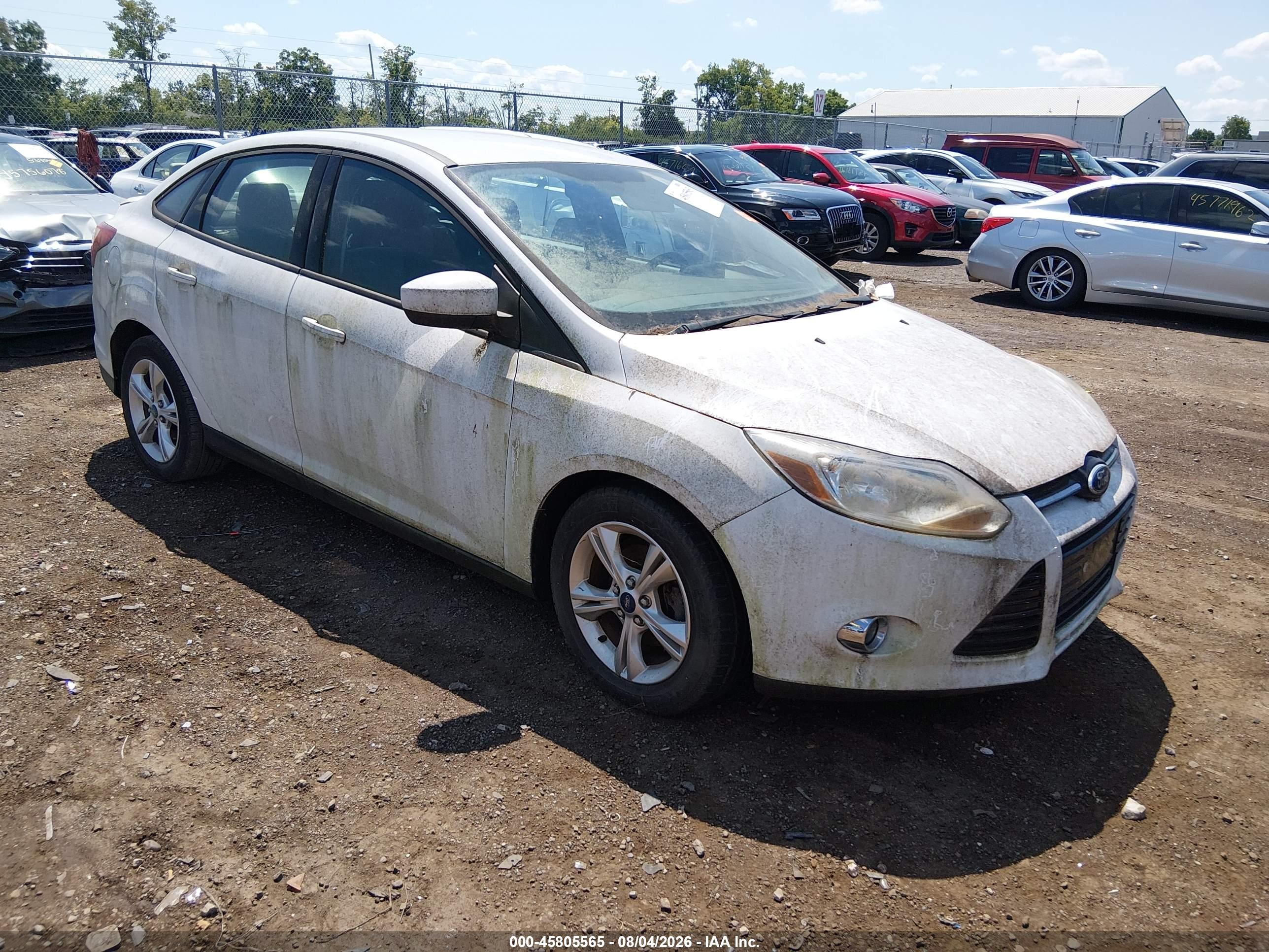 2012 Ford Focus Se White vin: 1FAHP3F29CL255540