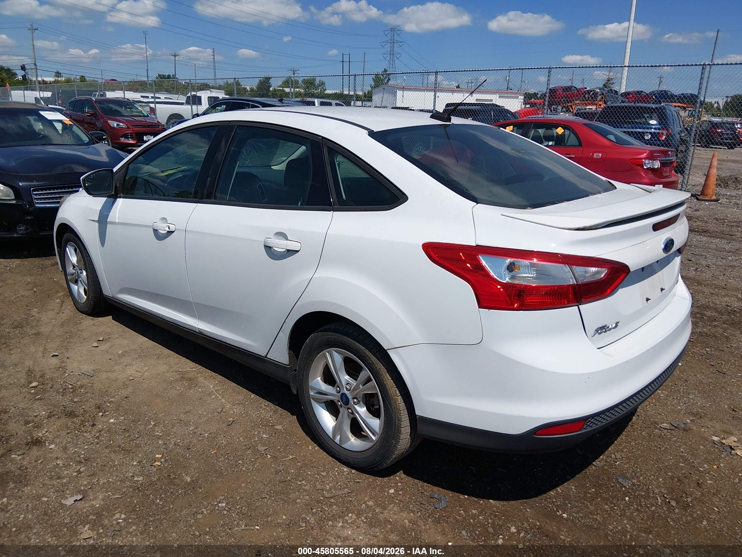 2012 Ford Focus Se White vin: 1FAHP3F29CL255540