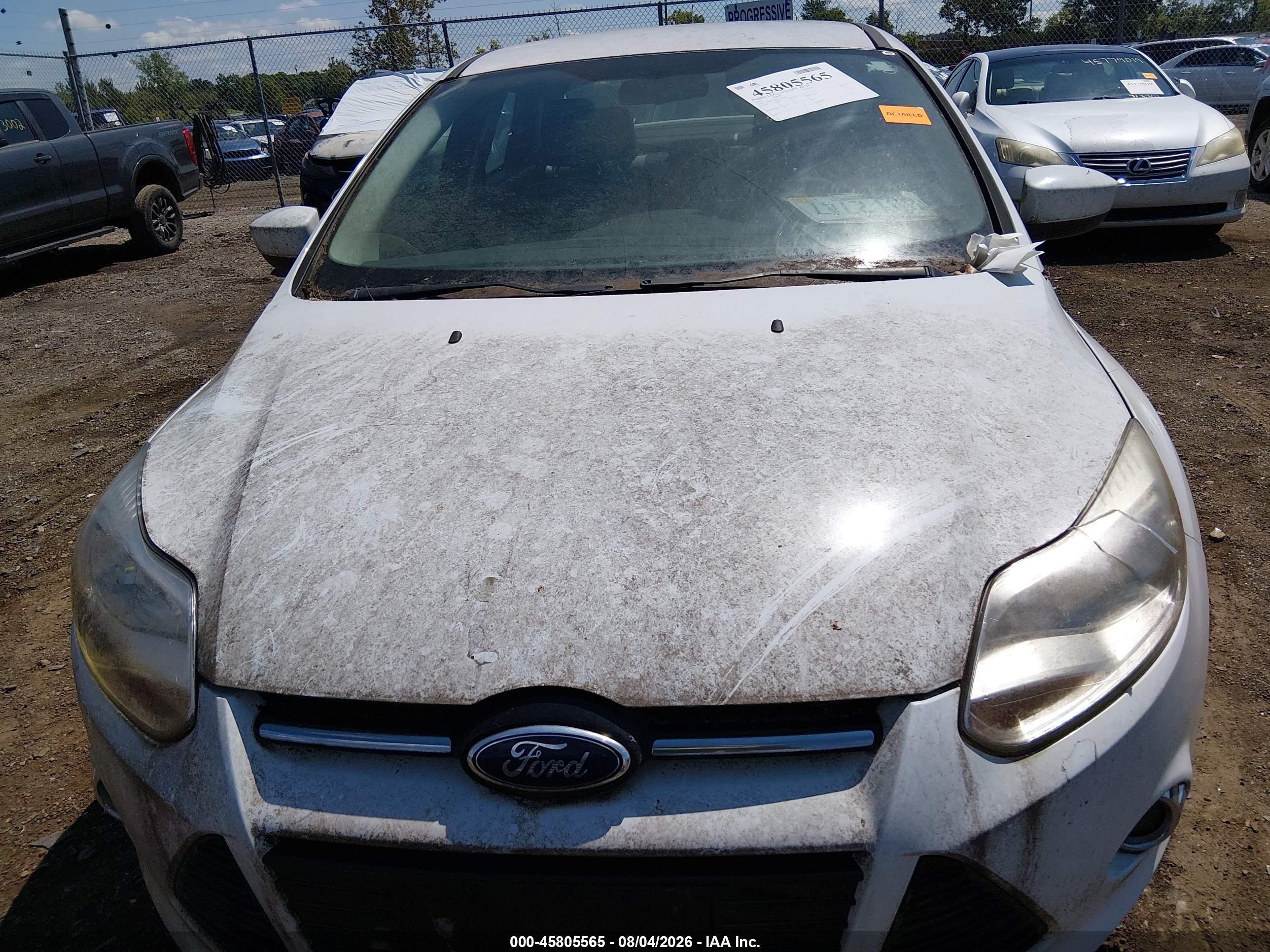 2012 Ford Focus Se White vin: 1FAHP3F29CL255540