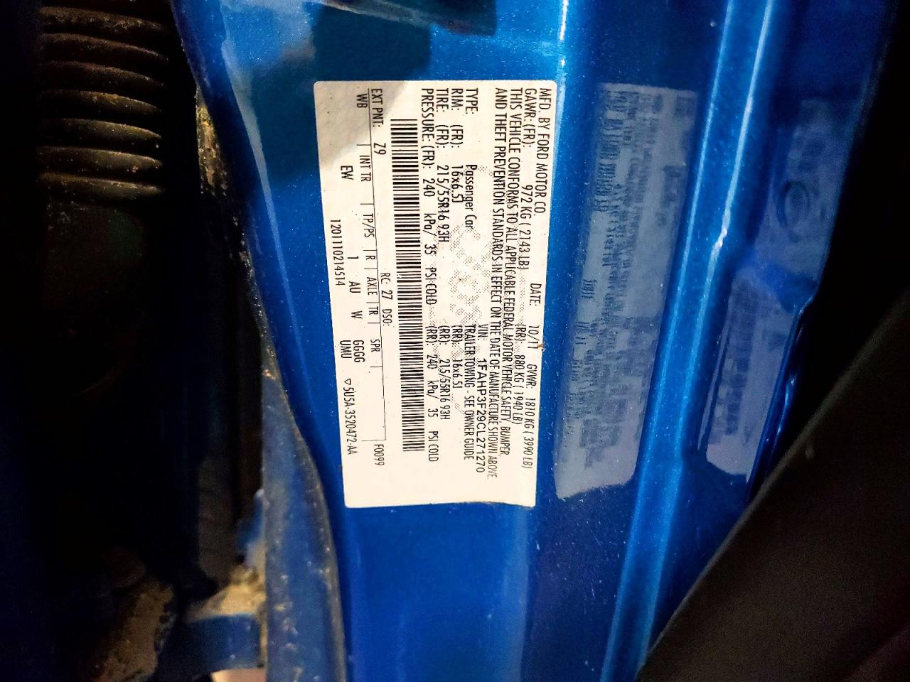 2012 Ford Focus Se Blue vin: 1FAHP3F29CL271270