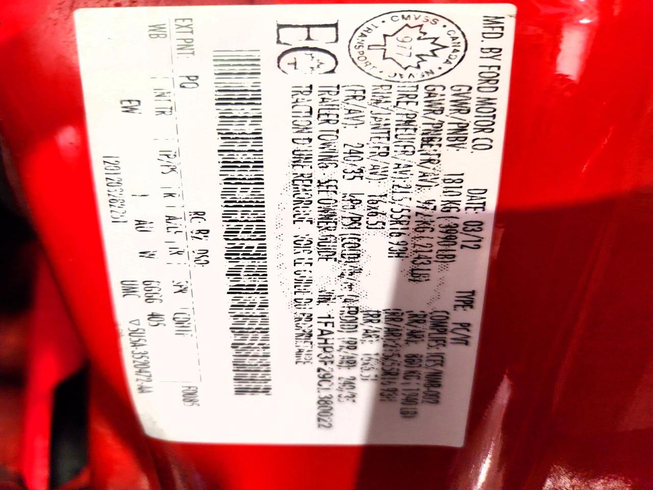 2012 Ford Focus Se Red vin: 1FAHP3F29CL380022