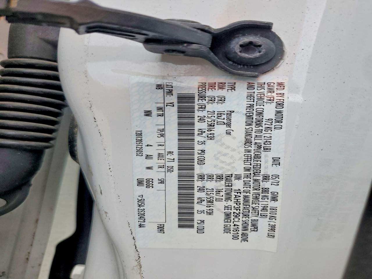 2012 Ford Focus Se White vin: 1FAHP3F29CL416100