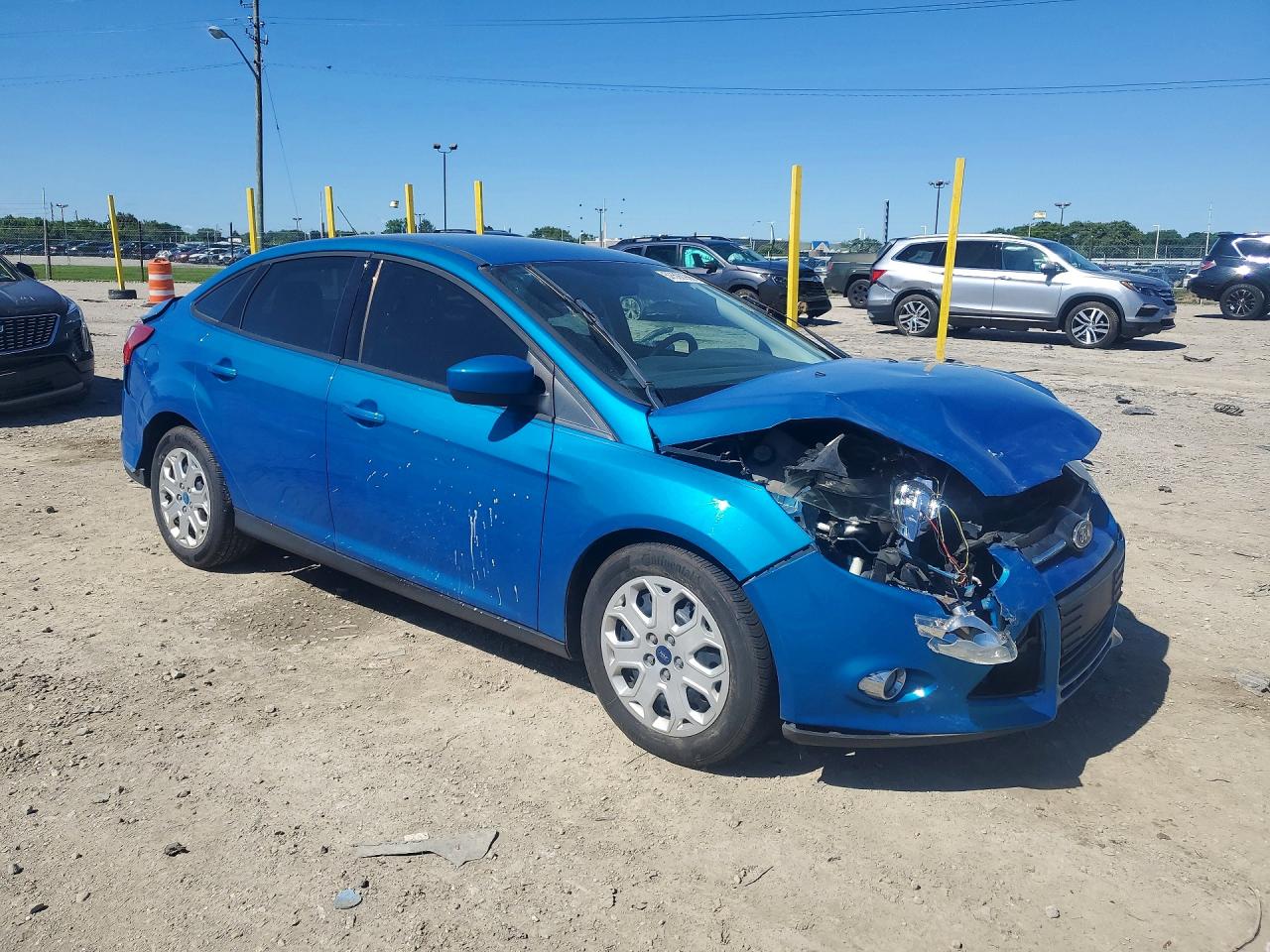 2012 Ford Focus Se Blue vin: 1FAHP3F2XCL139148