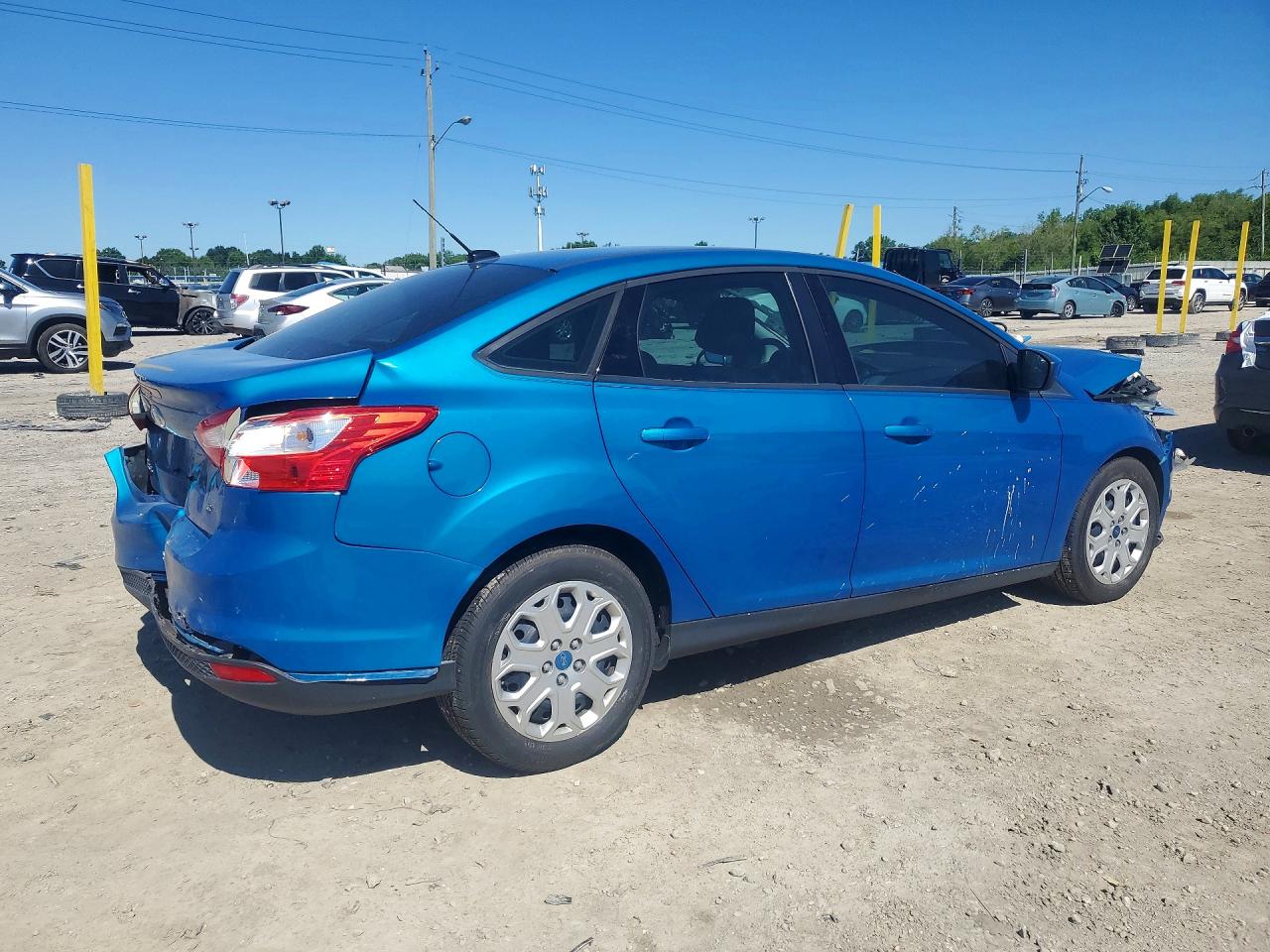 2012 Ford Focus Se Blue vin: 1FAHP3F2XCL139148
