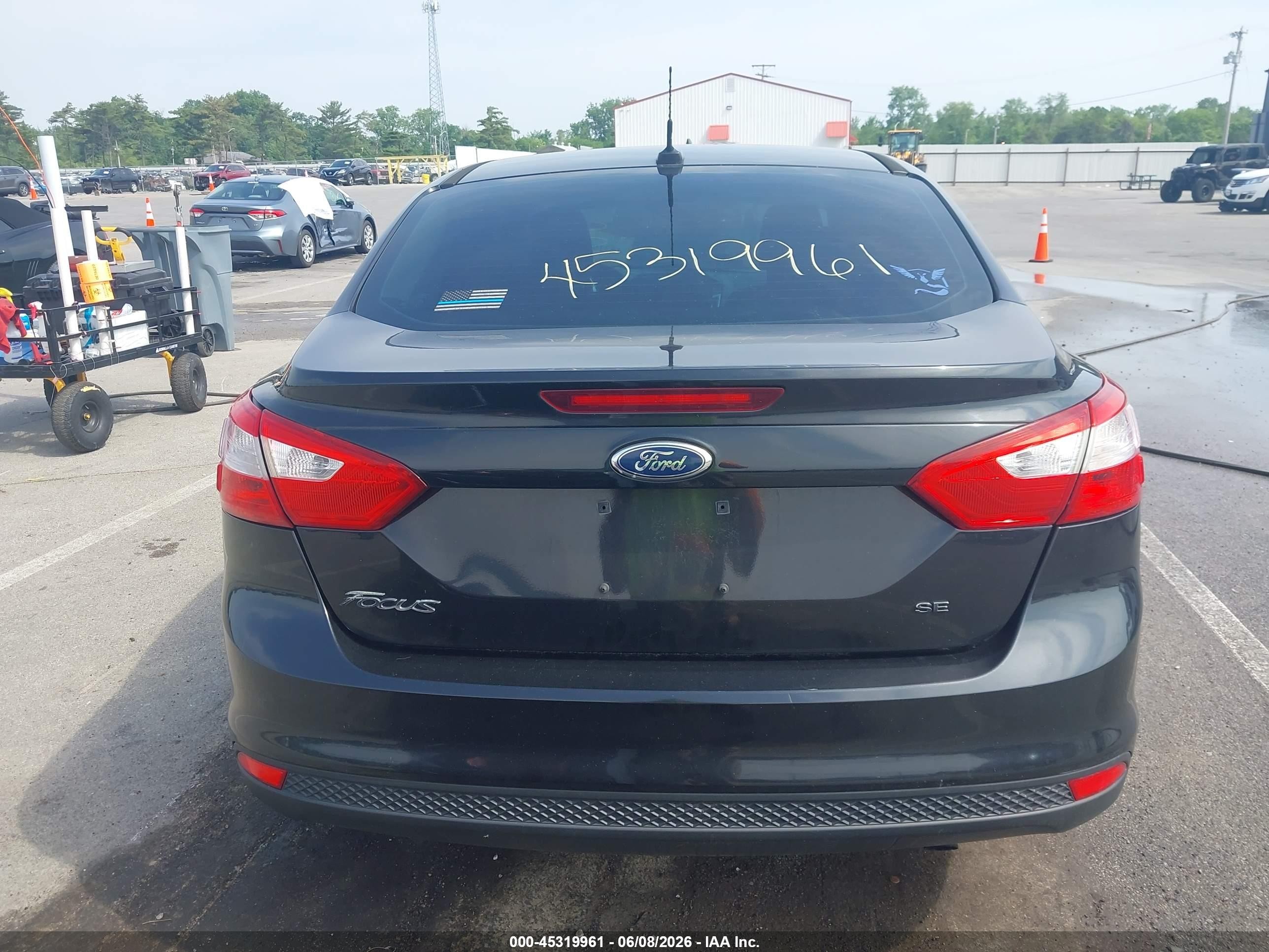 2012 Ford Focus Se Черный vin: 1FAHP3F2XCL163238