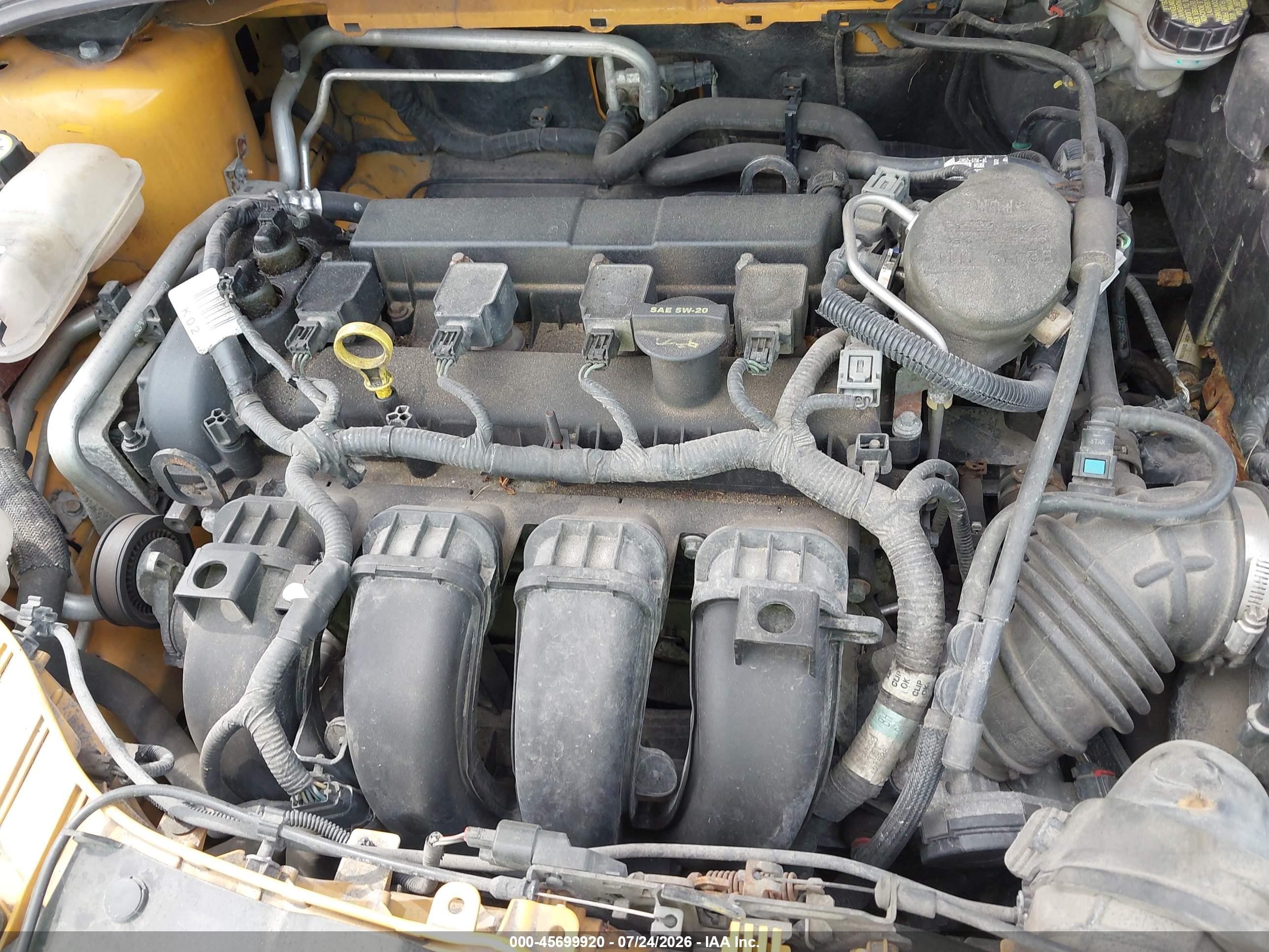 2012 Ford Focus Se Yellow vin: 1FAHP3F2XCL183232