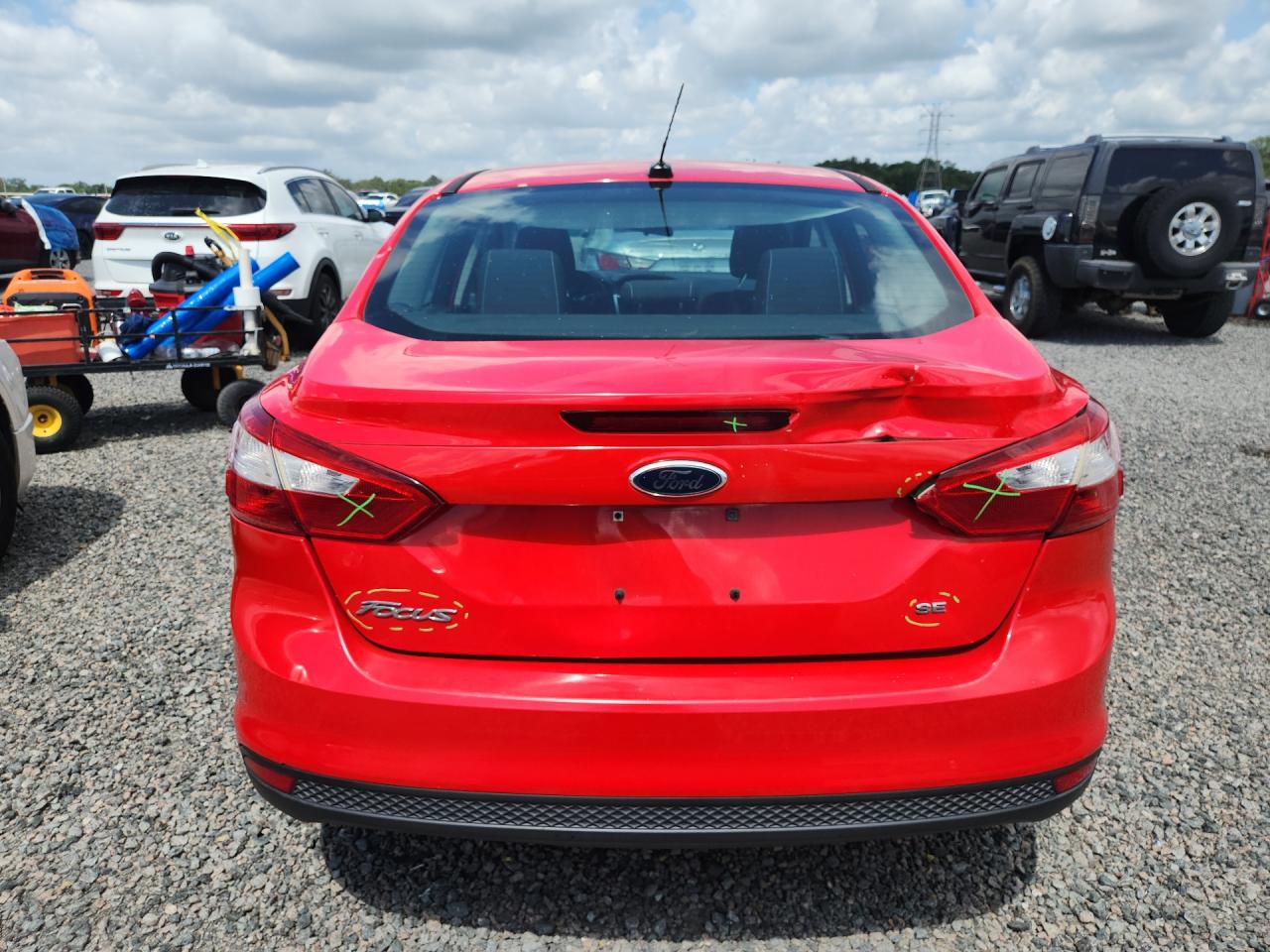 2012 Ford Focus Se Красный vin: 1FAHP3F2XCL187796