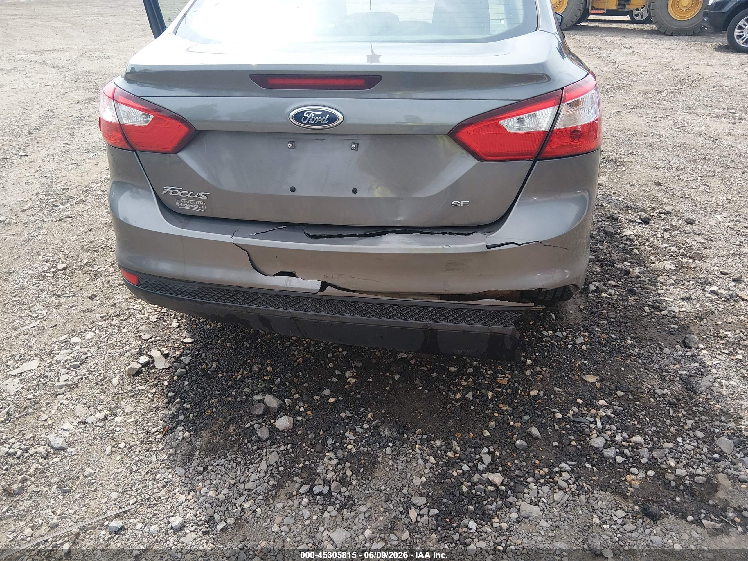 2012 Ford Focus Se Gray vin: 1FAHP3F2XCL253876