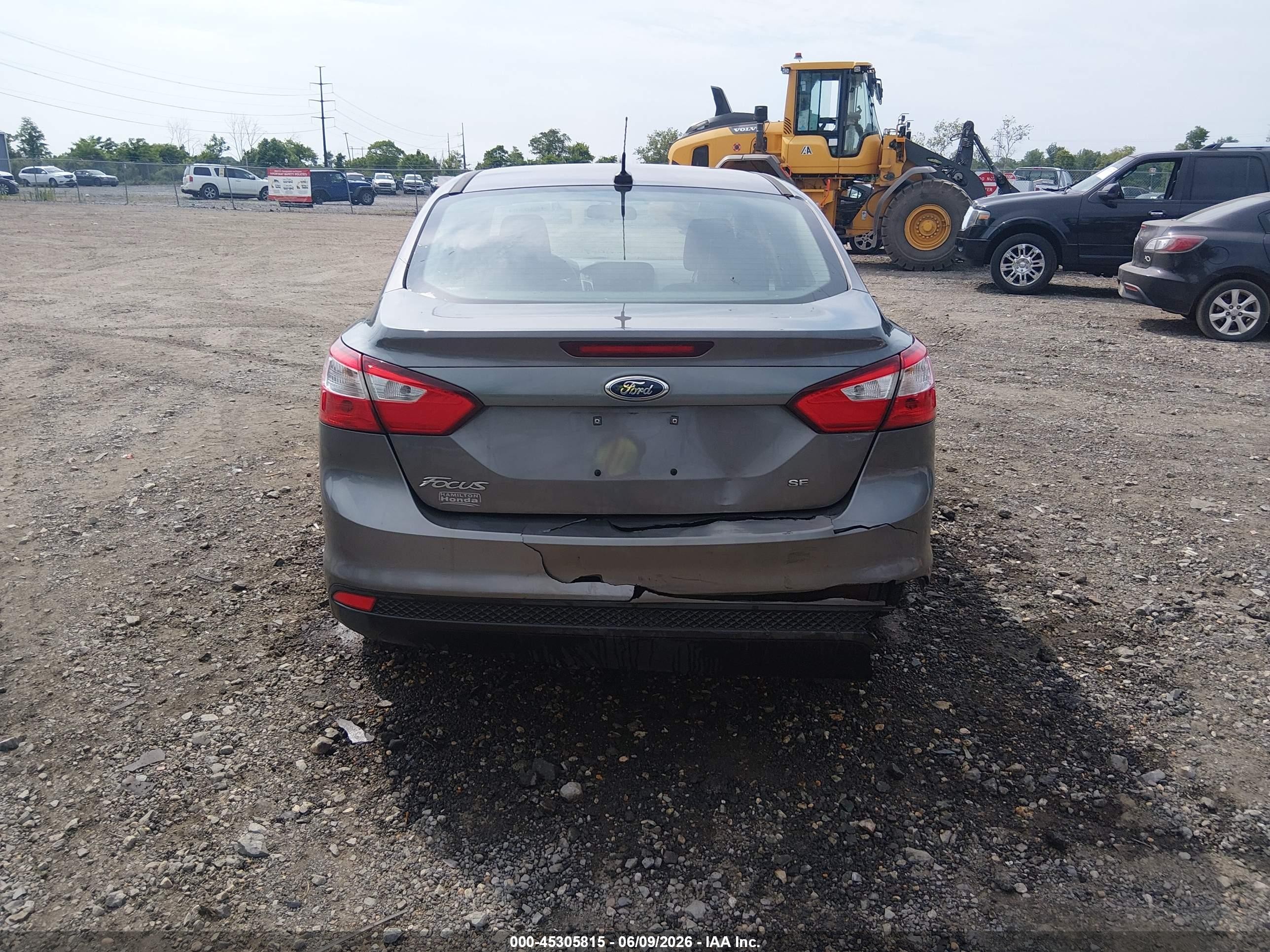 2012 Ford Focus Se Gray vin: 1FAHP3F2XCL253876