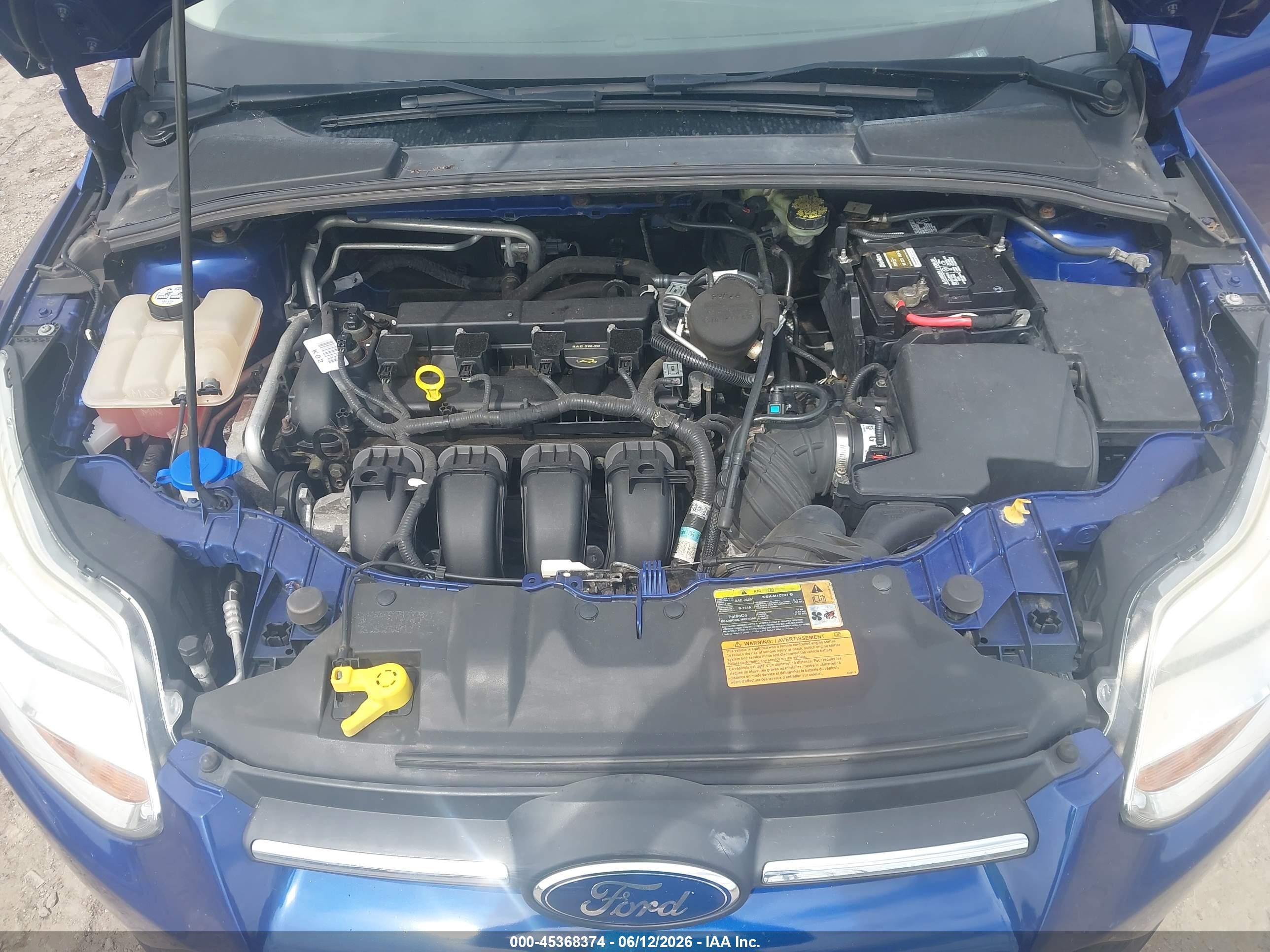 2012 Ford Focus Se Blue vin: 1FAHP3F2XCL255580