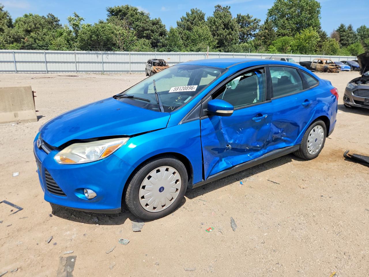 2012 Ford Focus Se Blue vin: 1FAHP3F2XCL260987