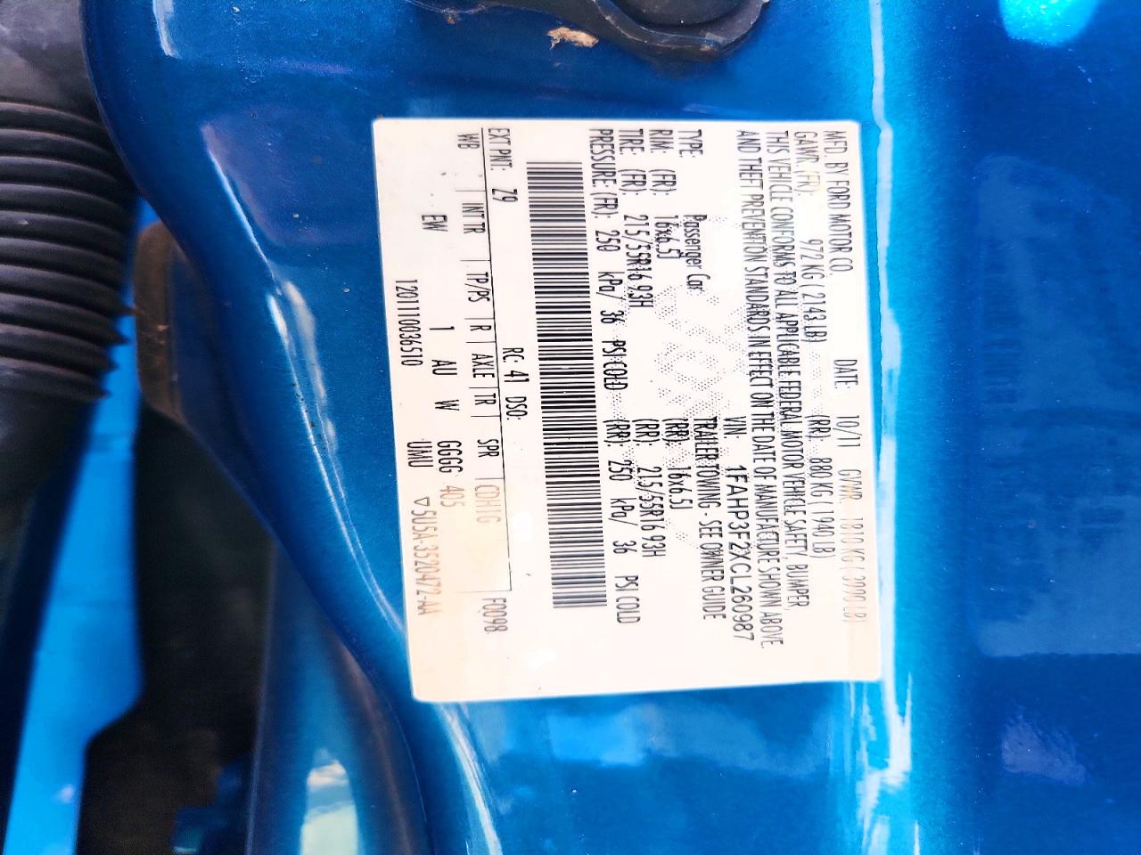 2012 Ford Focus Se Синий vin: 1FAHP3F2XCL260987