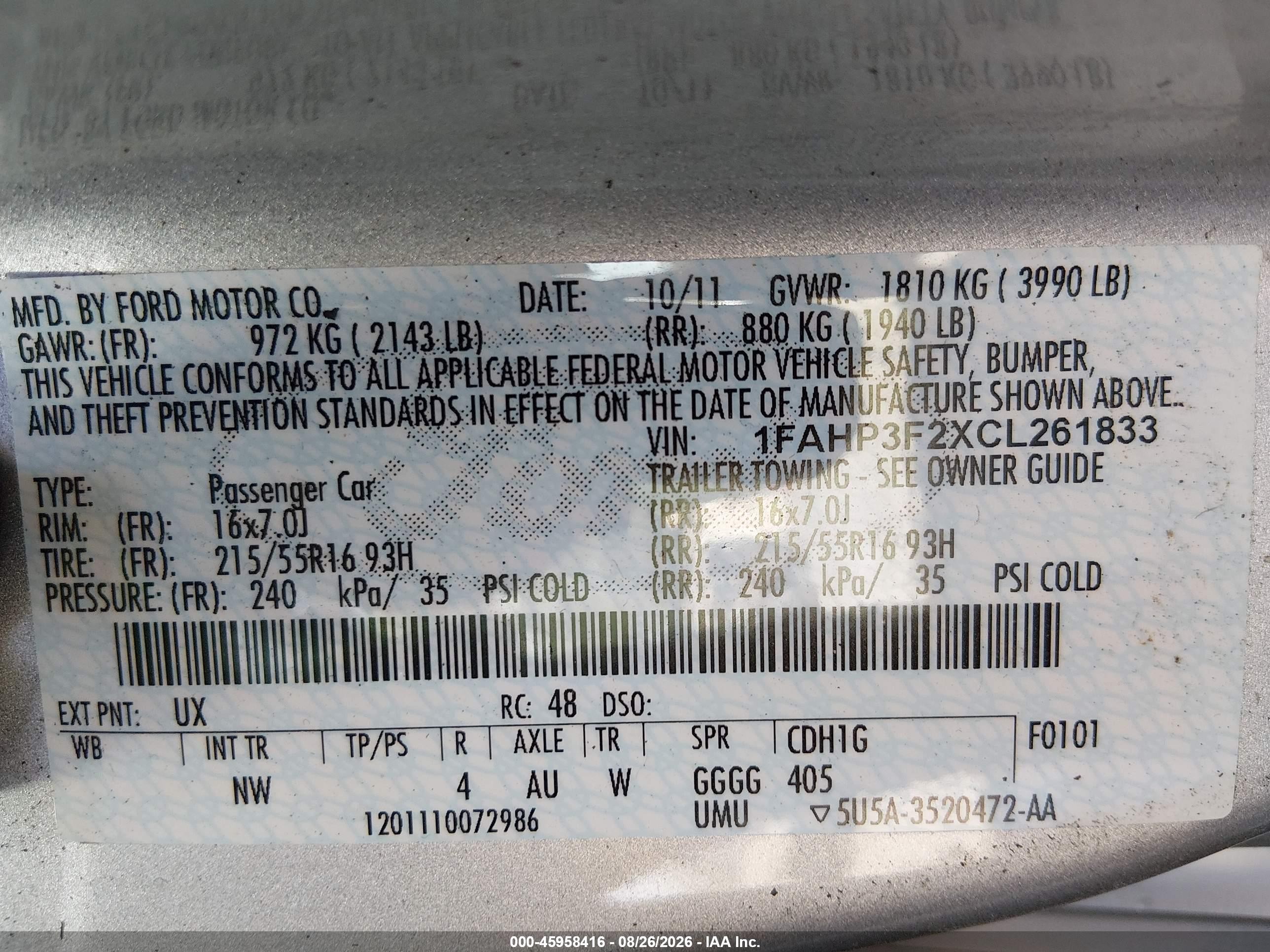 2012 Ford Focus Se Silver vin: 1FAHP3F2XCL261833