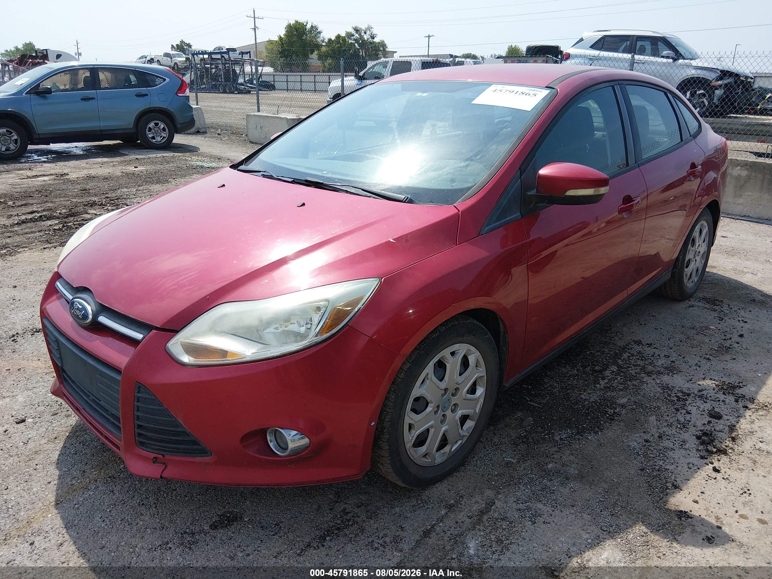 2012 Ford Focus Se Red vin: 1FAHP3F2XCL262187