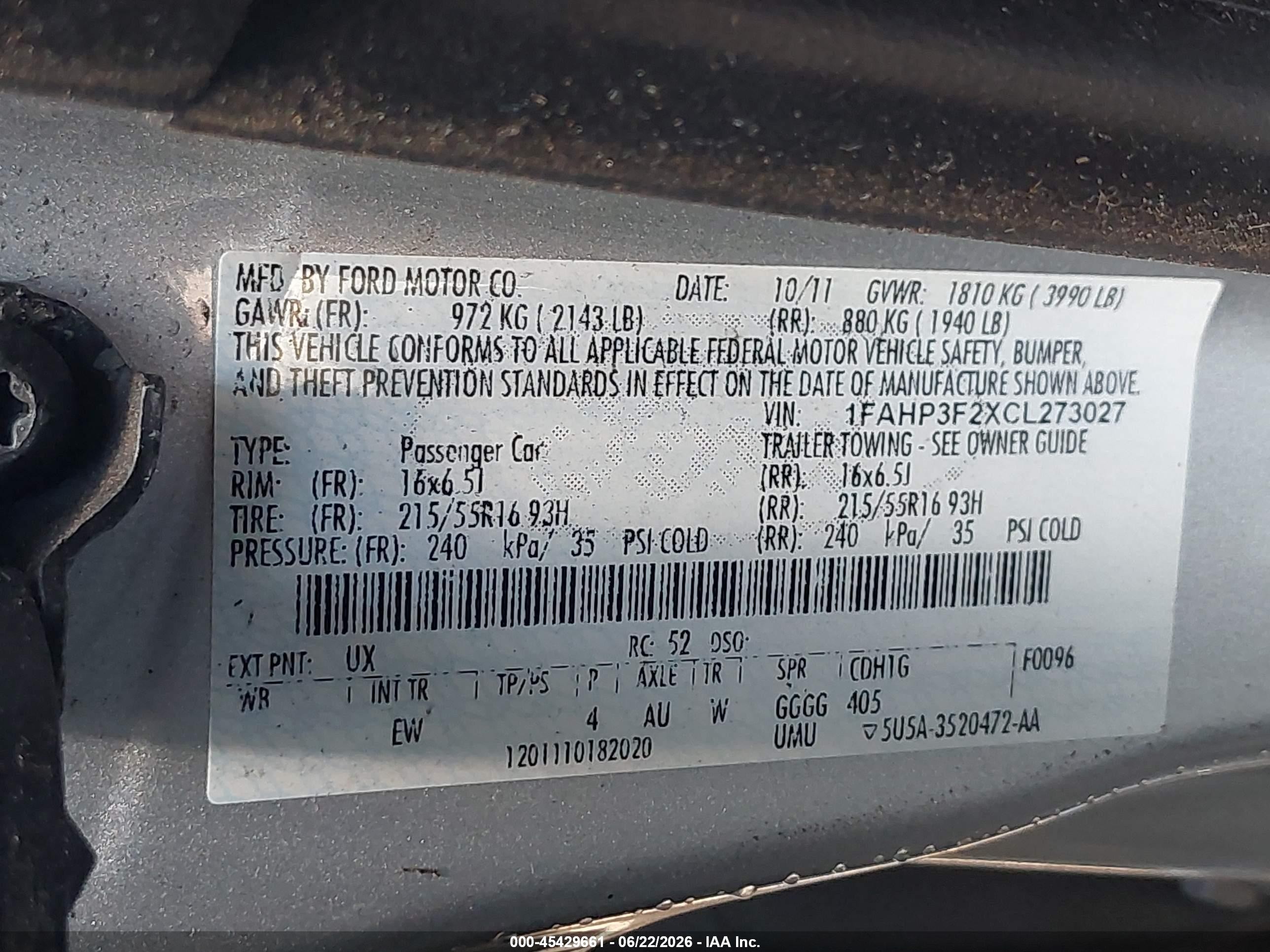 2012 Ford Focus Se Silver vin: 1FAHP3F2XCL273027