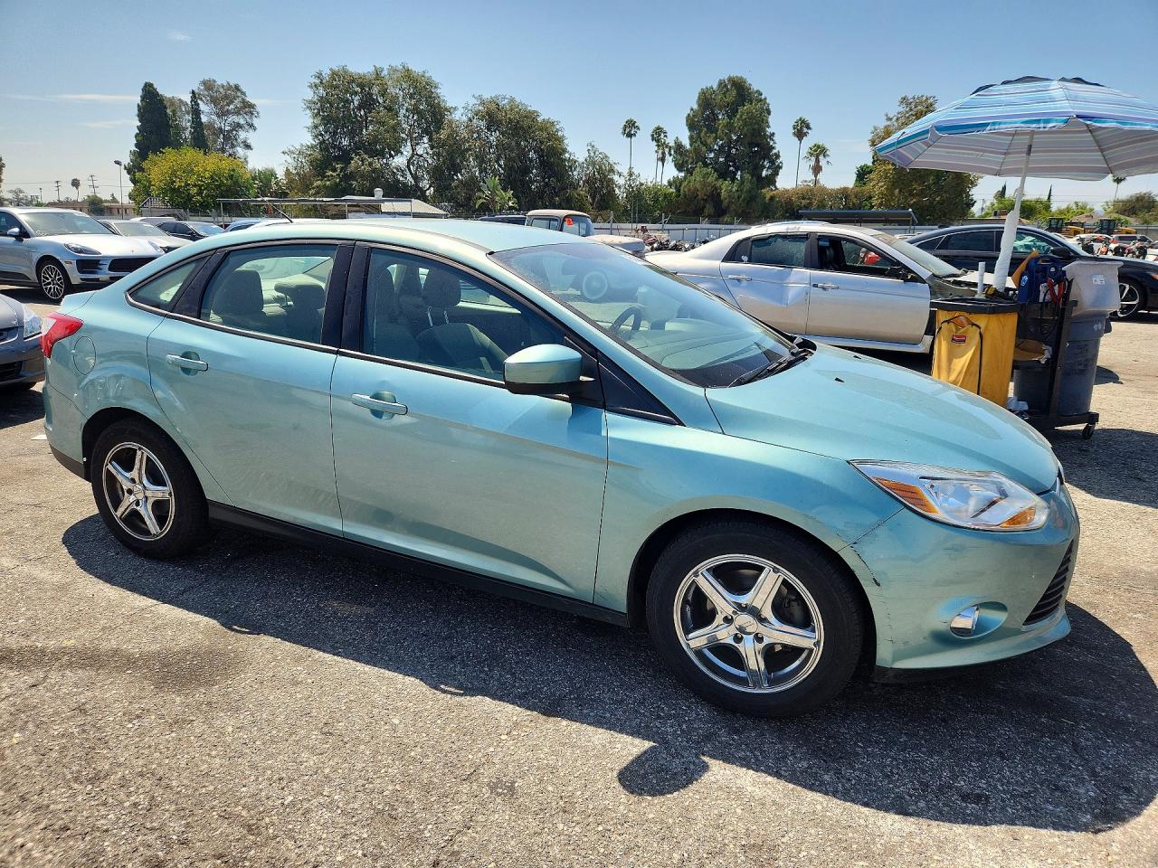 2012 Ford Focus Se Teal vin: 1FAHP3F2XCL319973