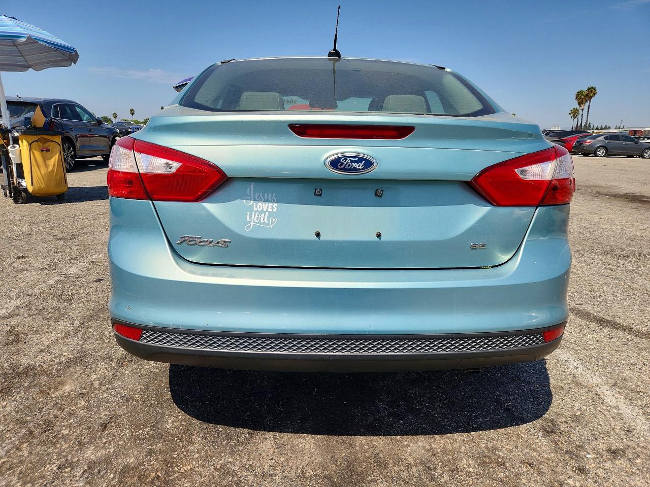 2012 Ford Focus Se Teal vin: 1FAHP3F2XCL319973