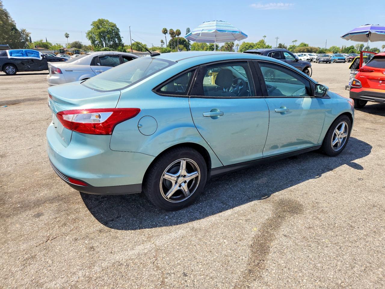 2012 Ford Focus Se Teal vin: 1FAHP3F2XCL319973