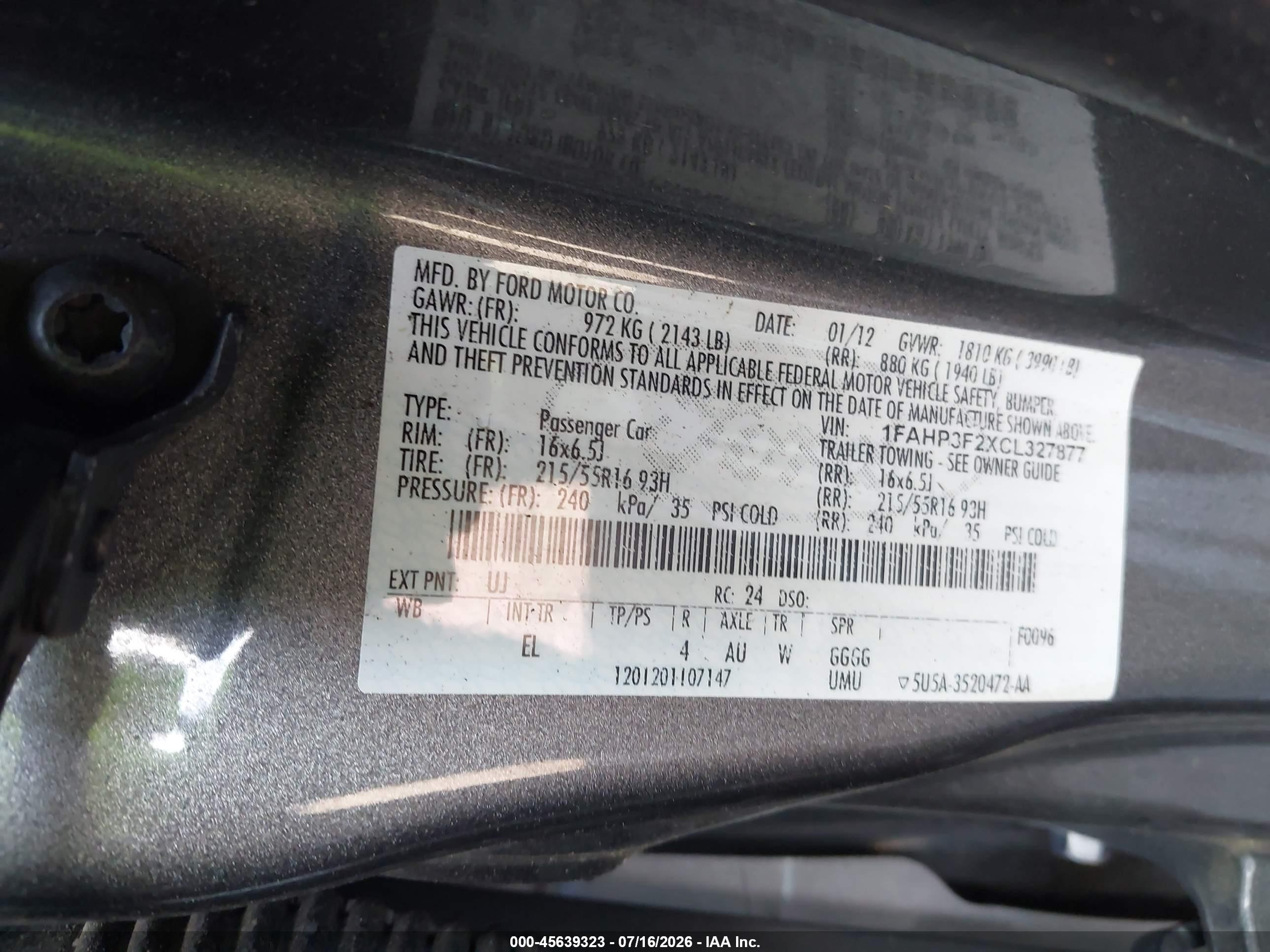 2012 Ford Focus Se Gray vin: 1FAHP3F2XCL327877