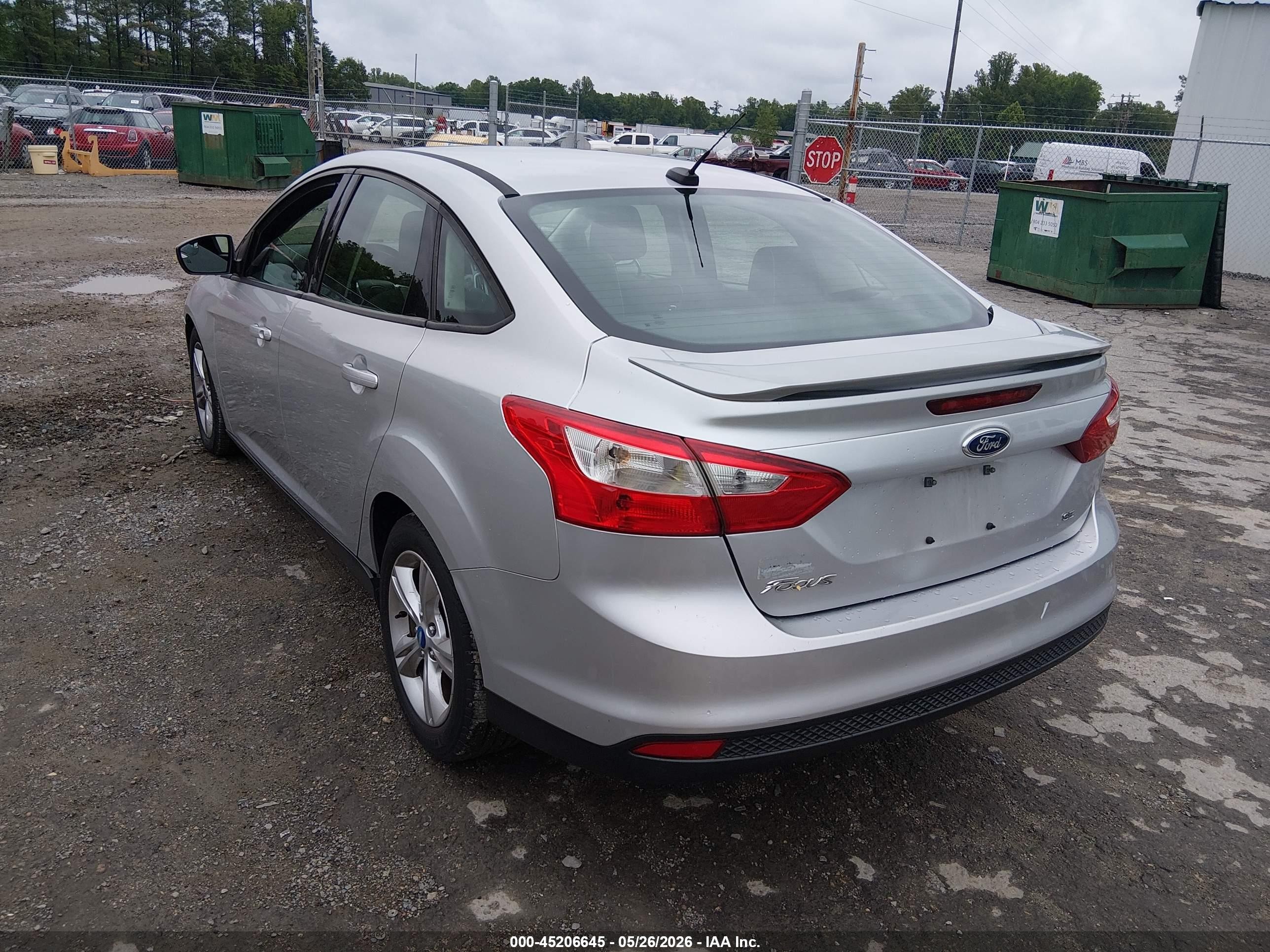 2012 Ford Focus Se Silver vin: 1FAHP3F2XCL341343