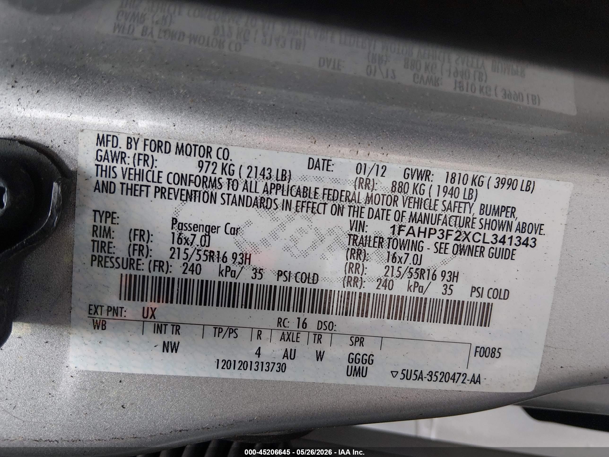 2012 Ford Focus Se Silver vin: 1FAHP3F2XCL341343
