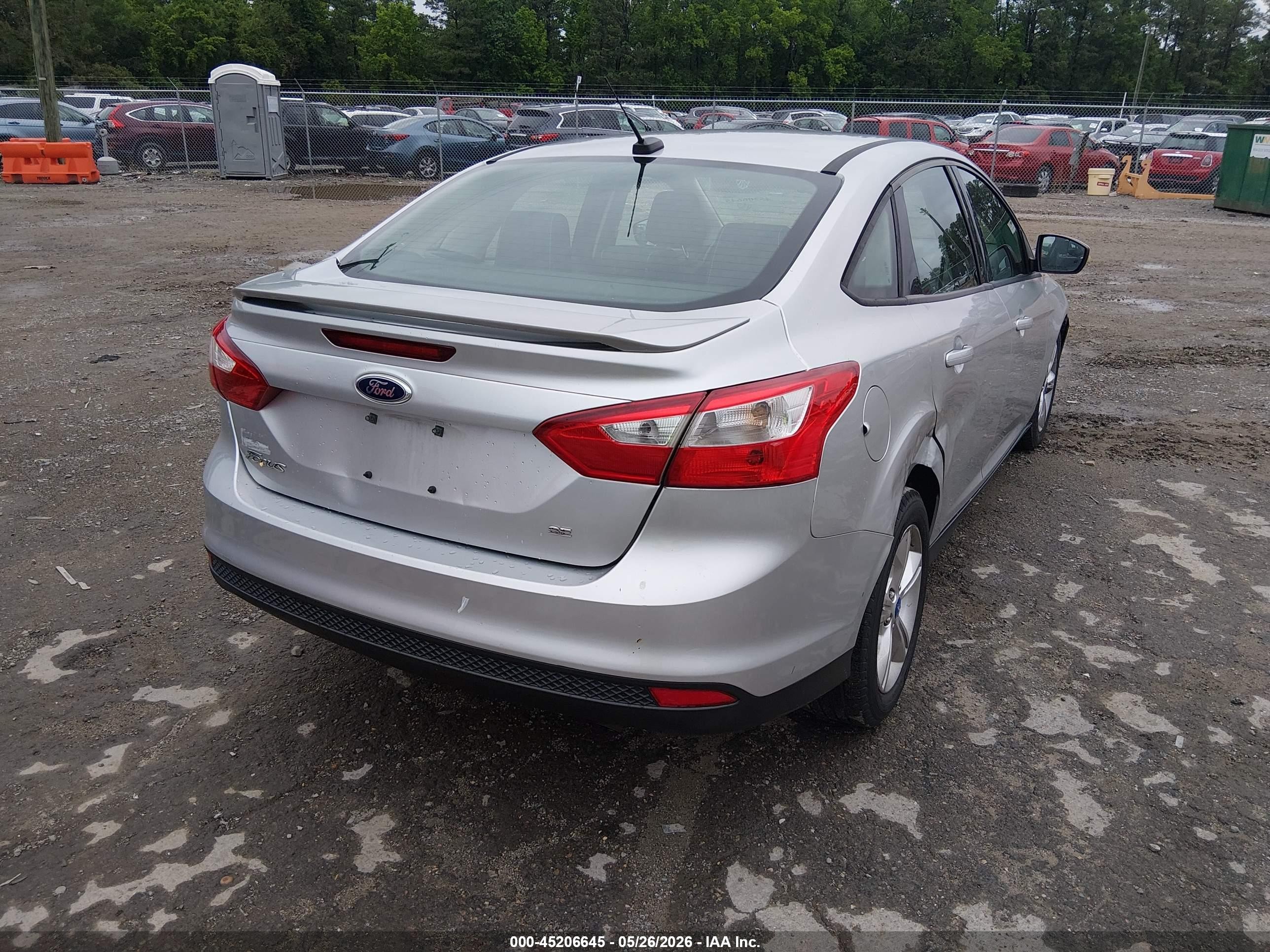 2012 Ford Focus Se Silver vin: 1FAHP3F2XCL341343