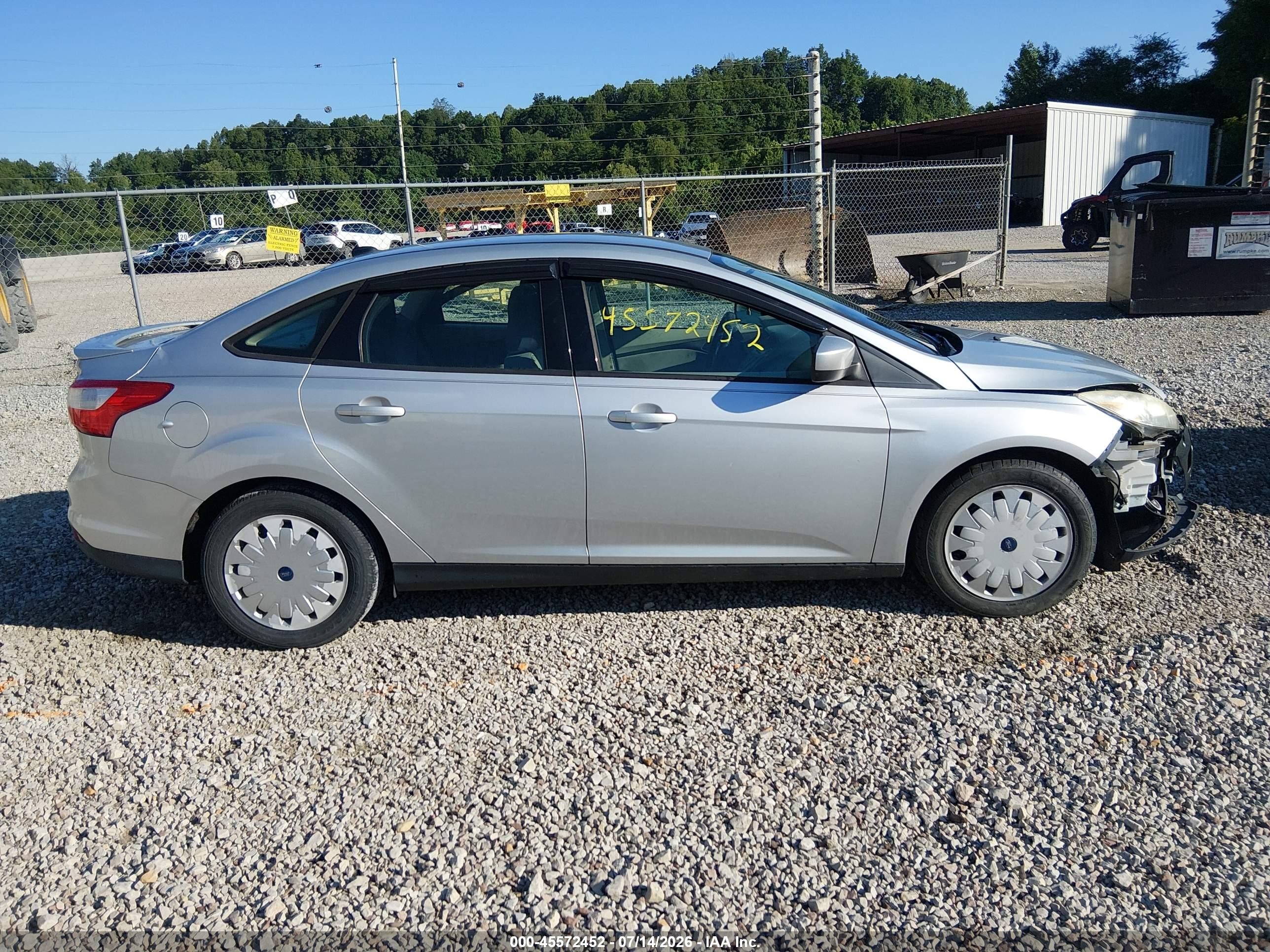 2012 Ford Focus Se Silver vin: 1FAHP3F2XCL413674