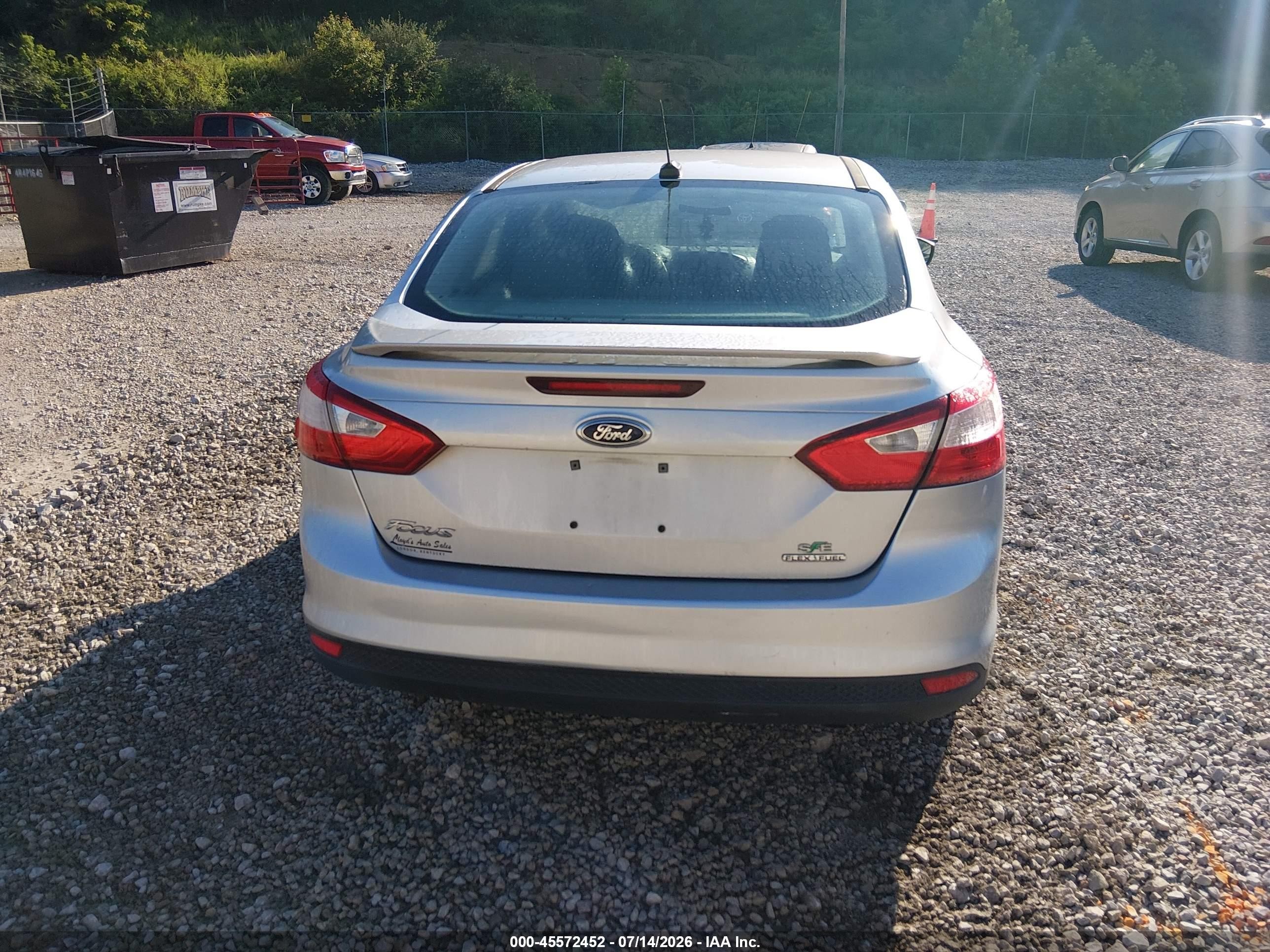 2012 Ford Focus Se Silver vin: 1FAHP3F2XCL413674