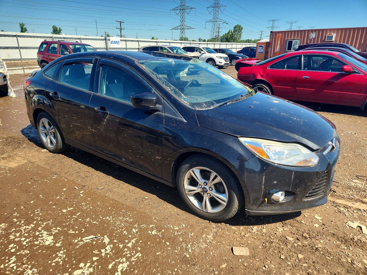 2012 Ford Focus Se Black vin: 1FAHP3F2XCL421466