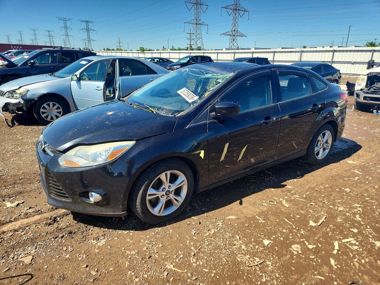 2012 Ford Focus Se Black vin: 1FAHP3F2XCL421466