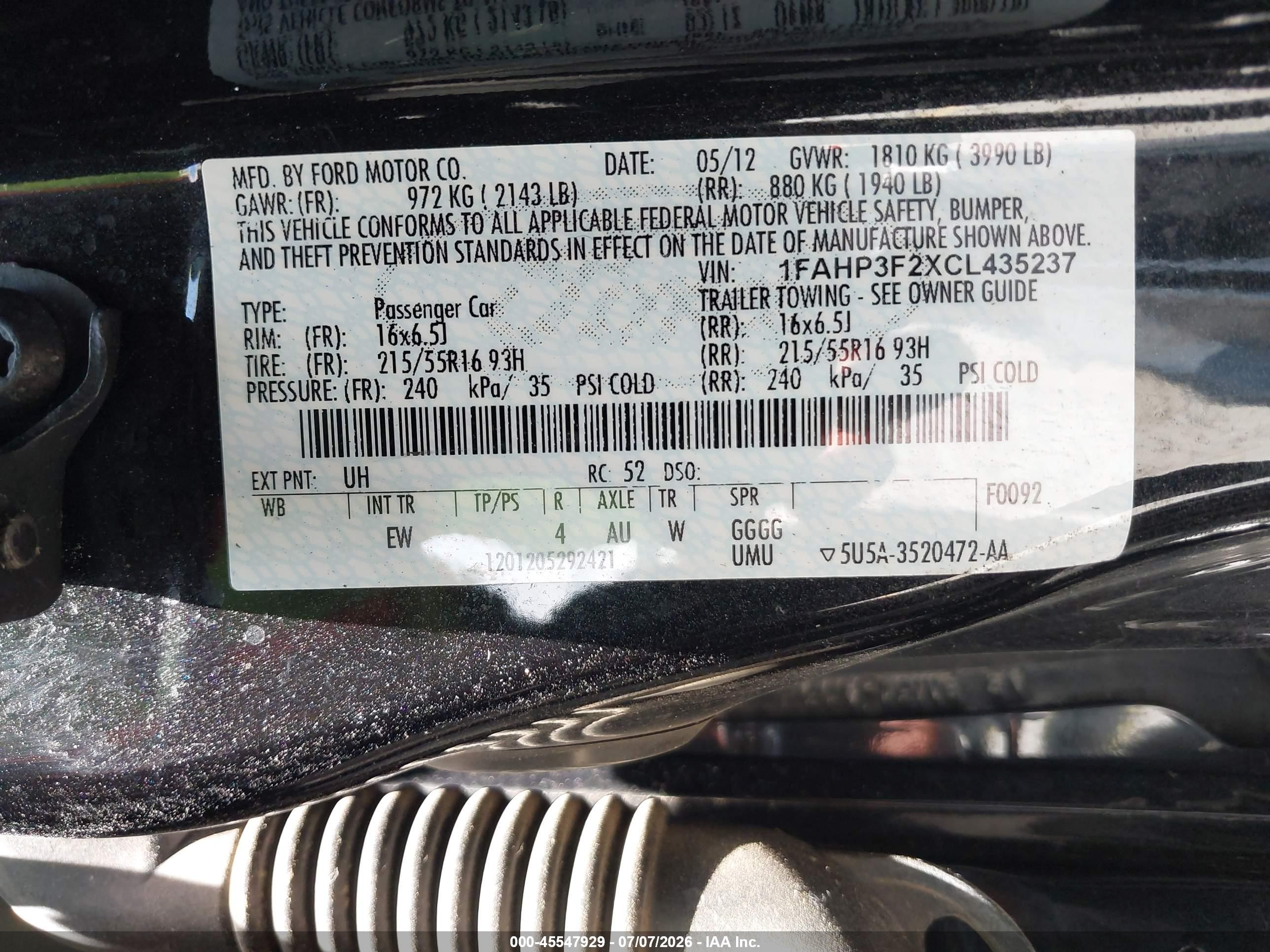 2012 Ford Focus Se Black vin: 1FAHP3F2XCL435237