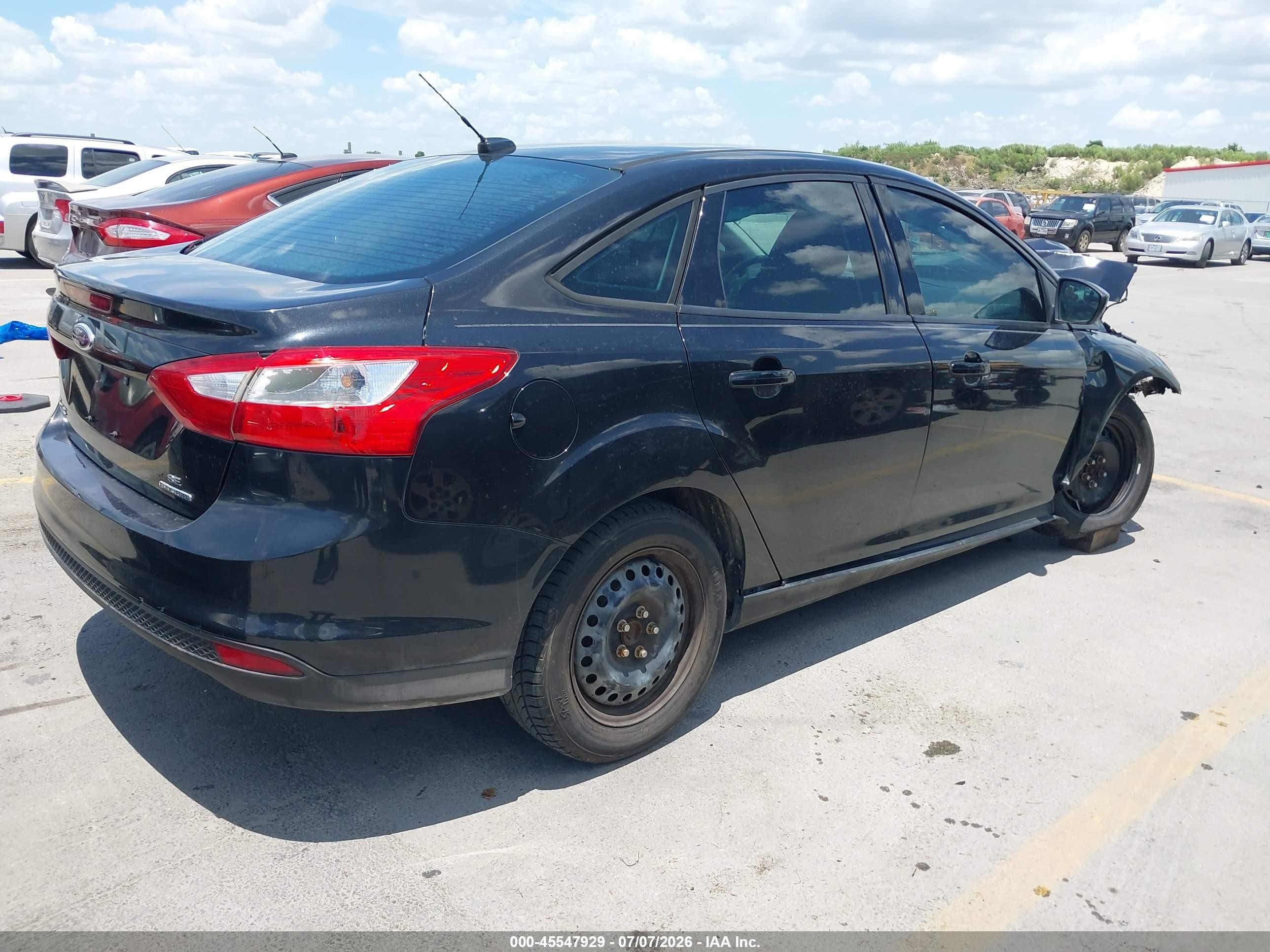 2012 Ford Focus Se Black vin: 1FAHP3F2XCL435237