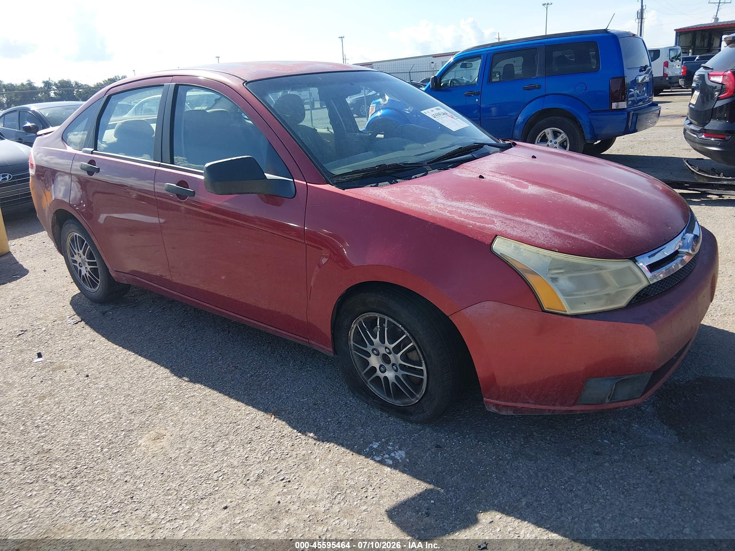 2010 Ford Focus Se Red vin: 1FAHP3FN0AW115799