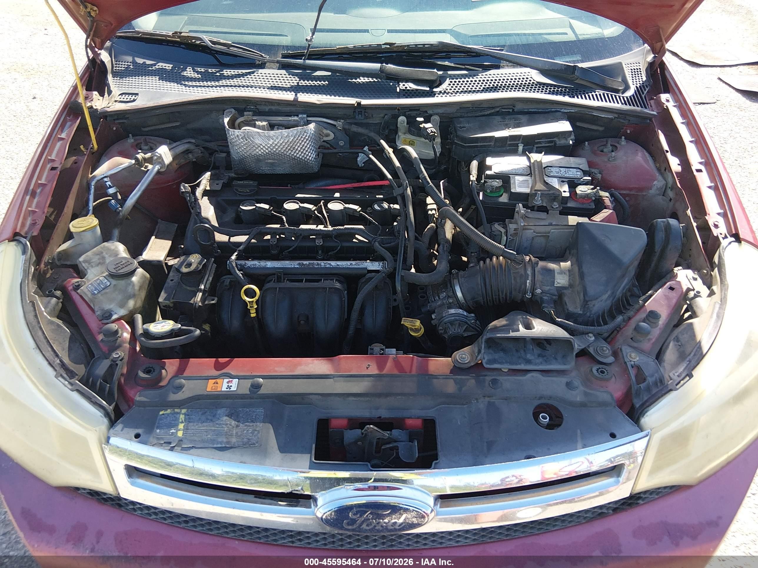 2010 Ford Focus Se Red vin: 1FAHP3FN0AW115799