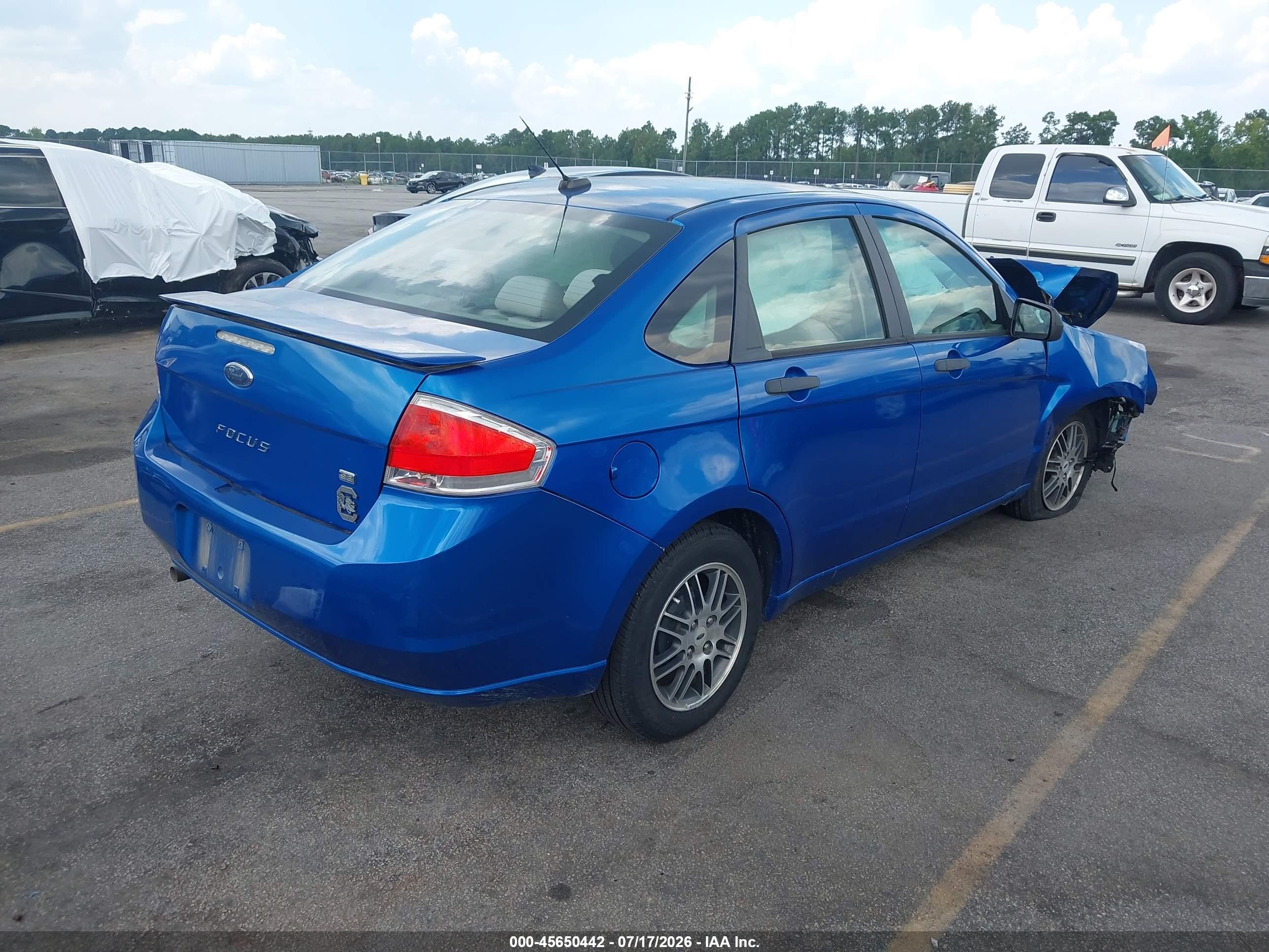 2010 Ford Focus Se Синий vin: 1FAHP3FN0AW116015