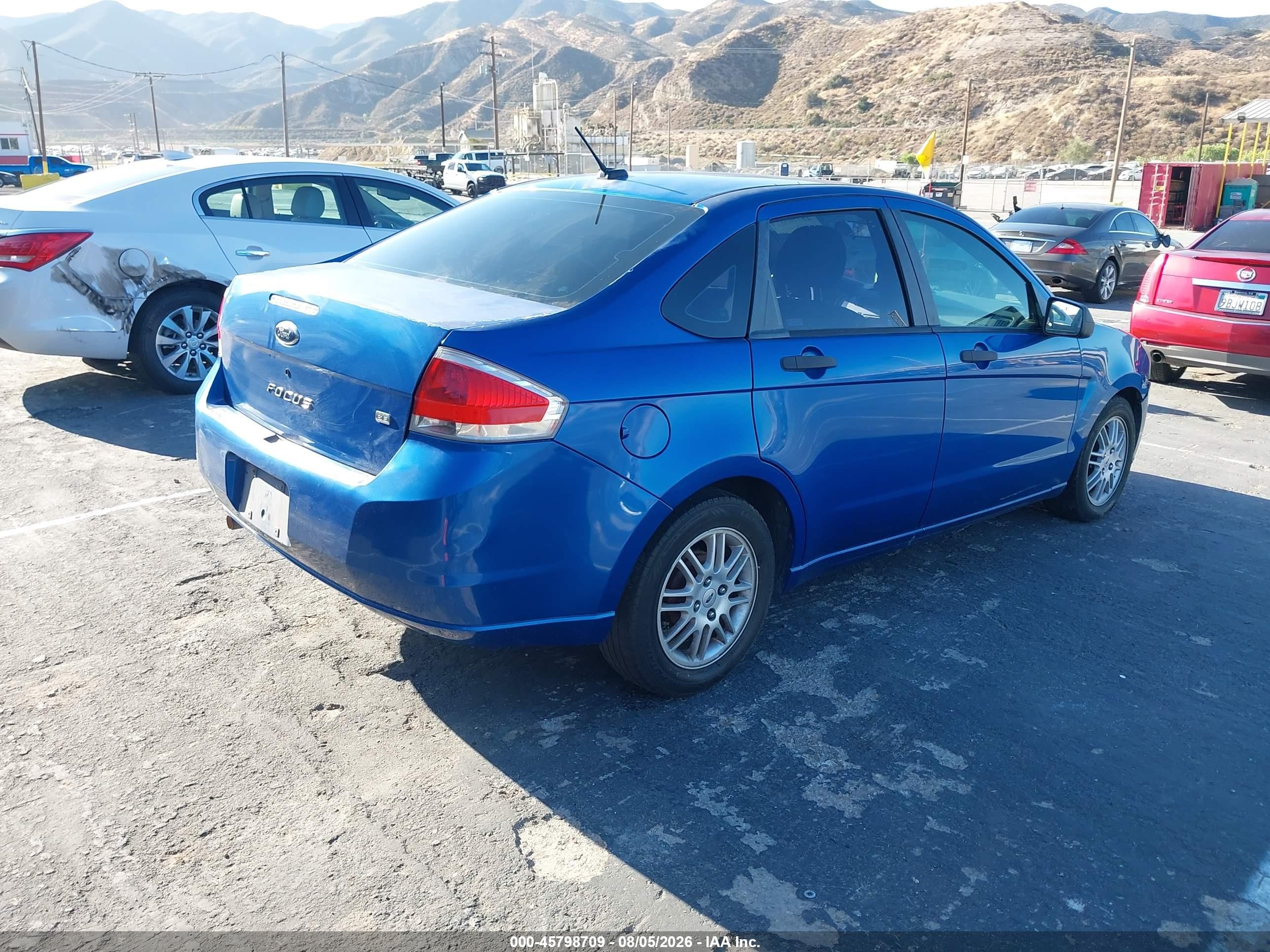 2010 Ford Focus Se Blue vin: 1FAHP3FN0AW121859