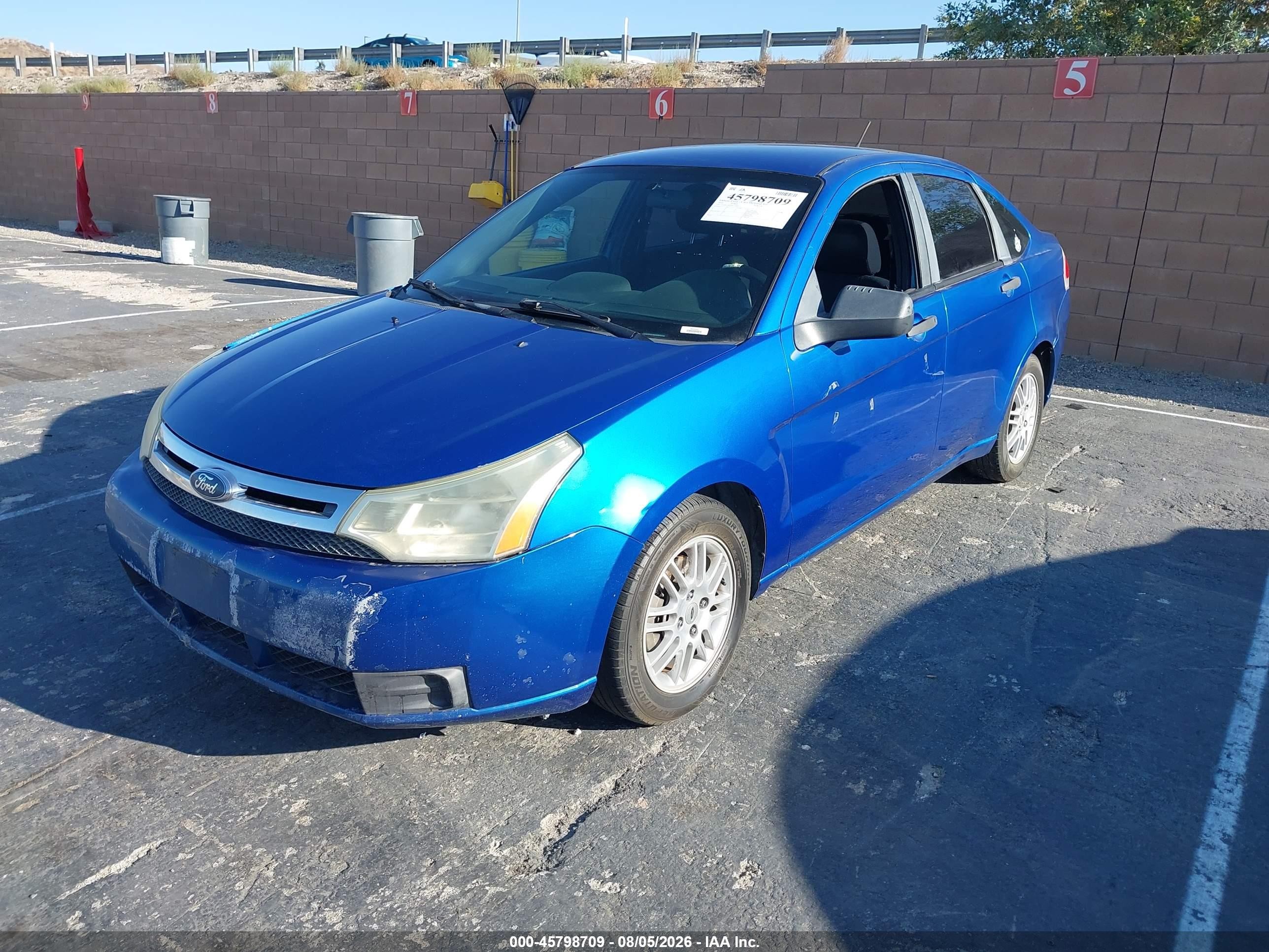 2010 Ford Focus Se Blue vin: 1FAHP3FN0AW121859