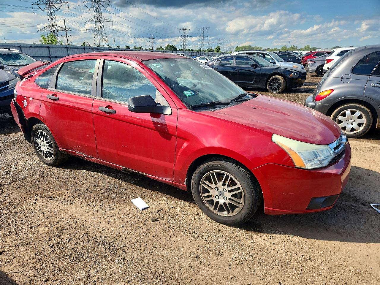 2010 Ford Focus Se Red vin: 1FAHP3FN0AW144655