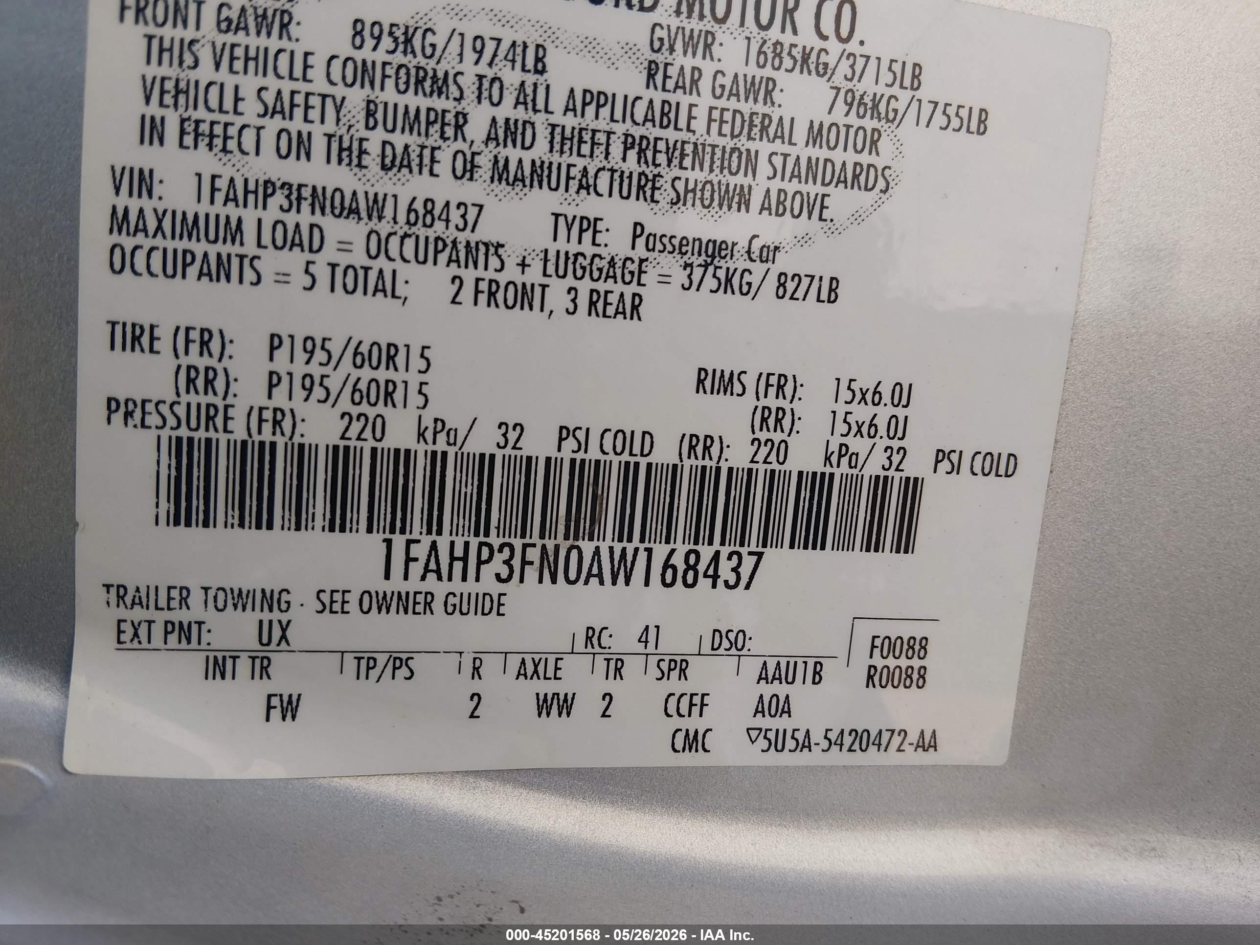 2010 Ford Focus Se Серый vin: 1FAHP3FN0AW168437
