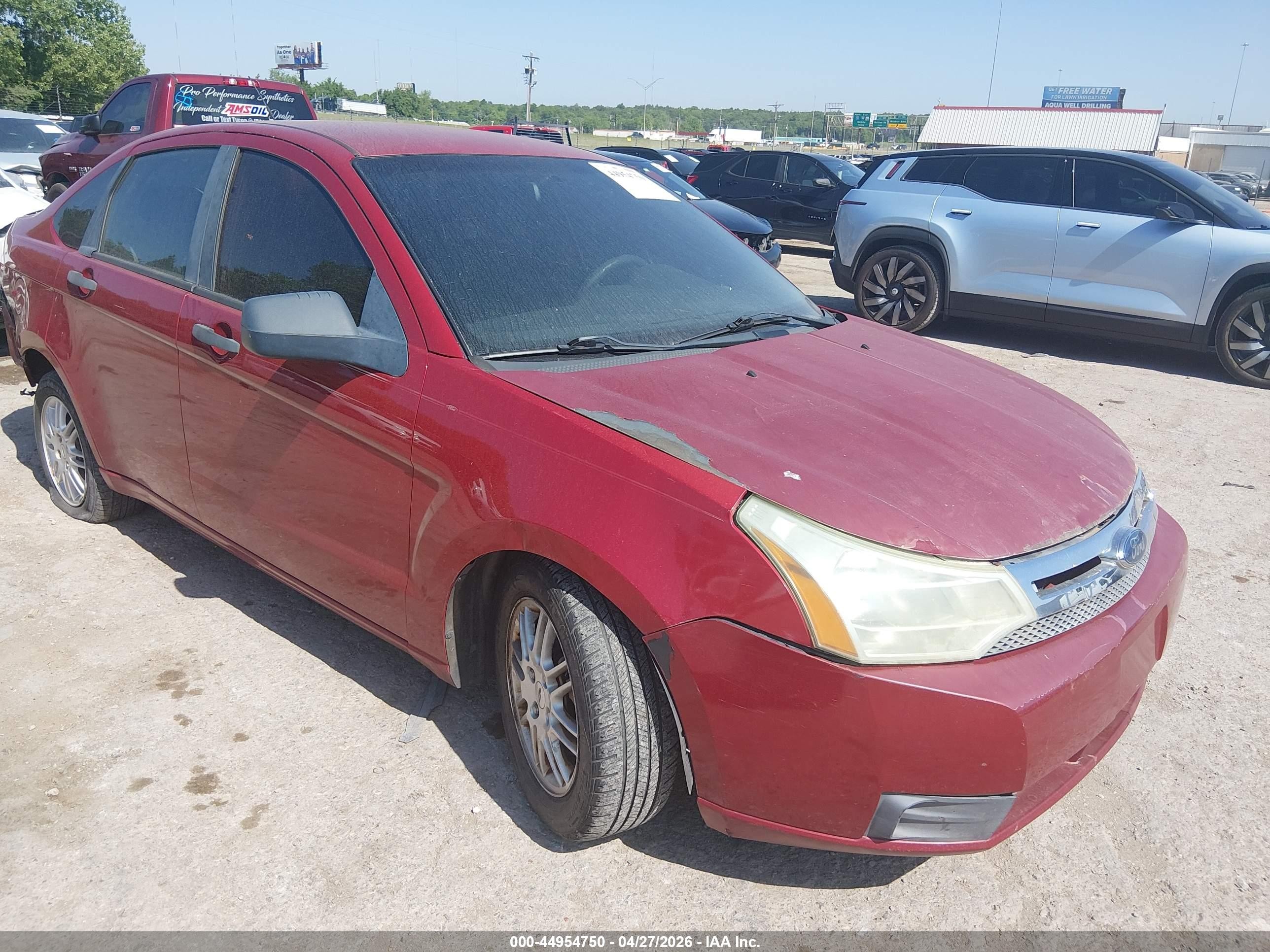 2010 Ford Focus Se Red vin: 1FAHP3FN0AW173637