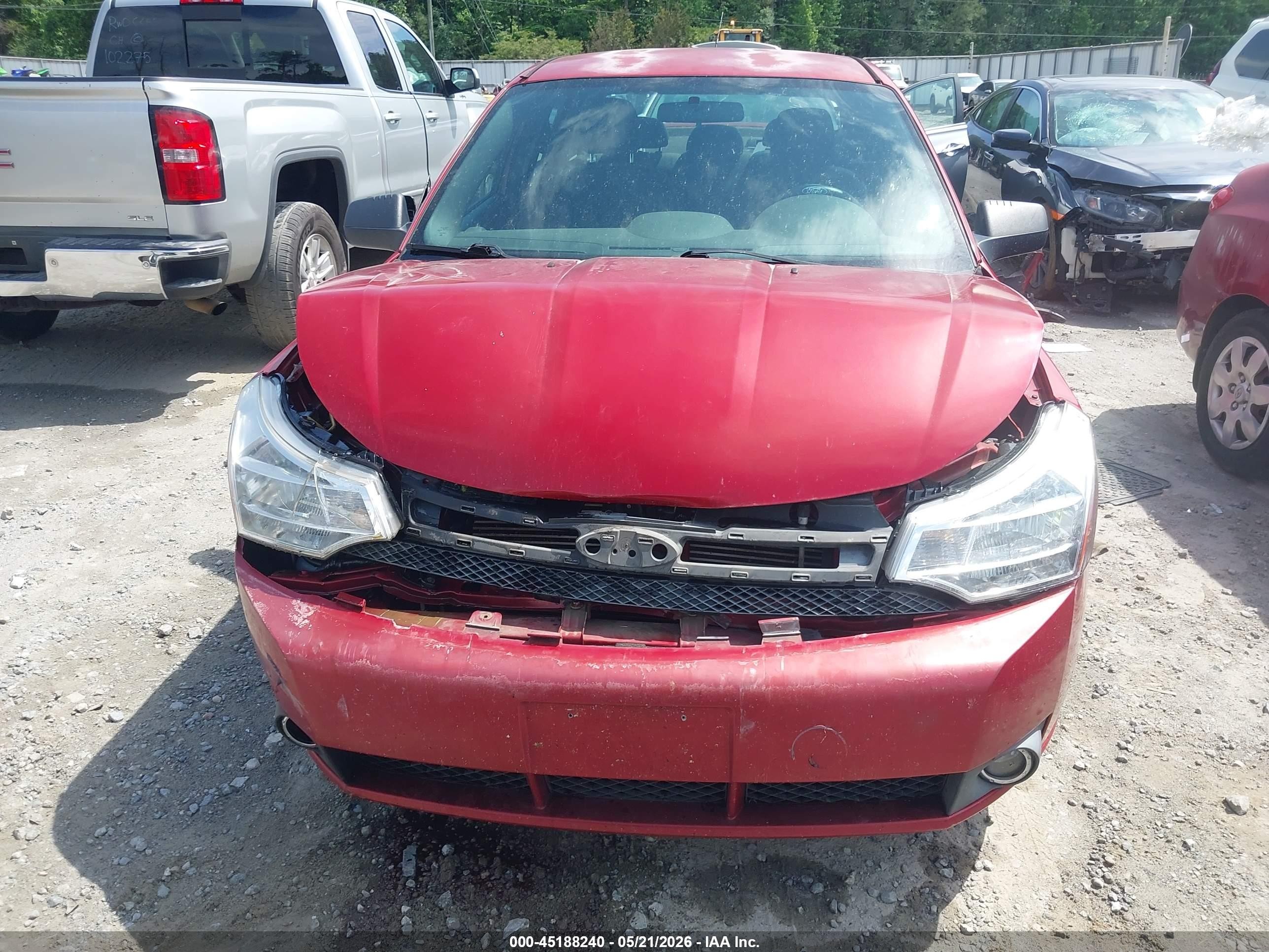 2010 Ford Focus Se Red vin: 1FAHP3FN0AW213389