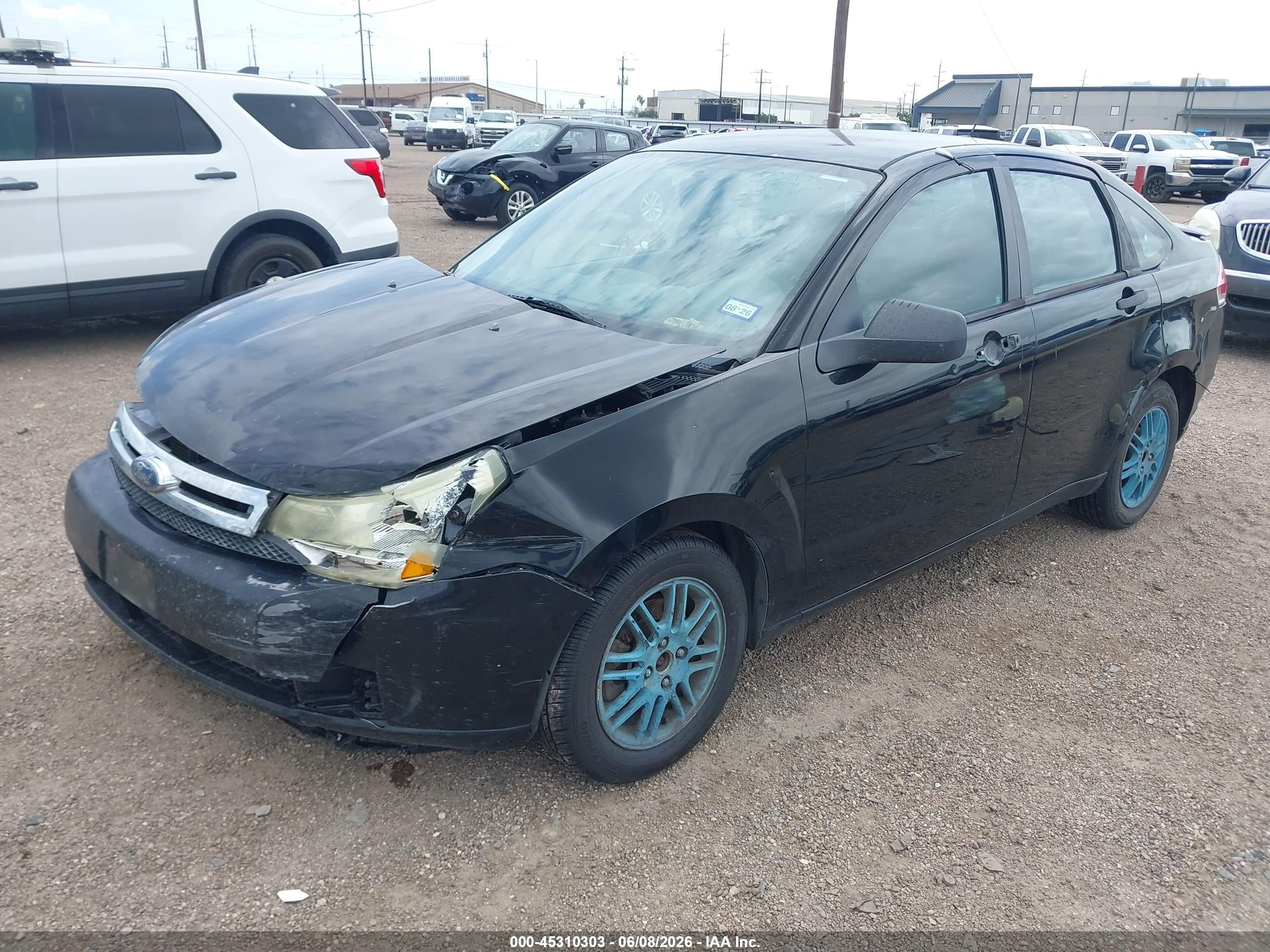 2010 Ford Focus Se Black vin: 1FAHP3FN0AW218866