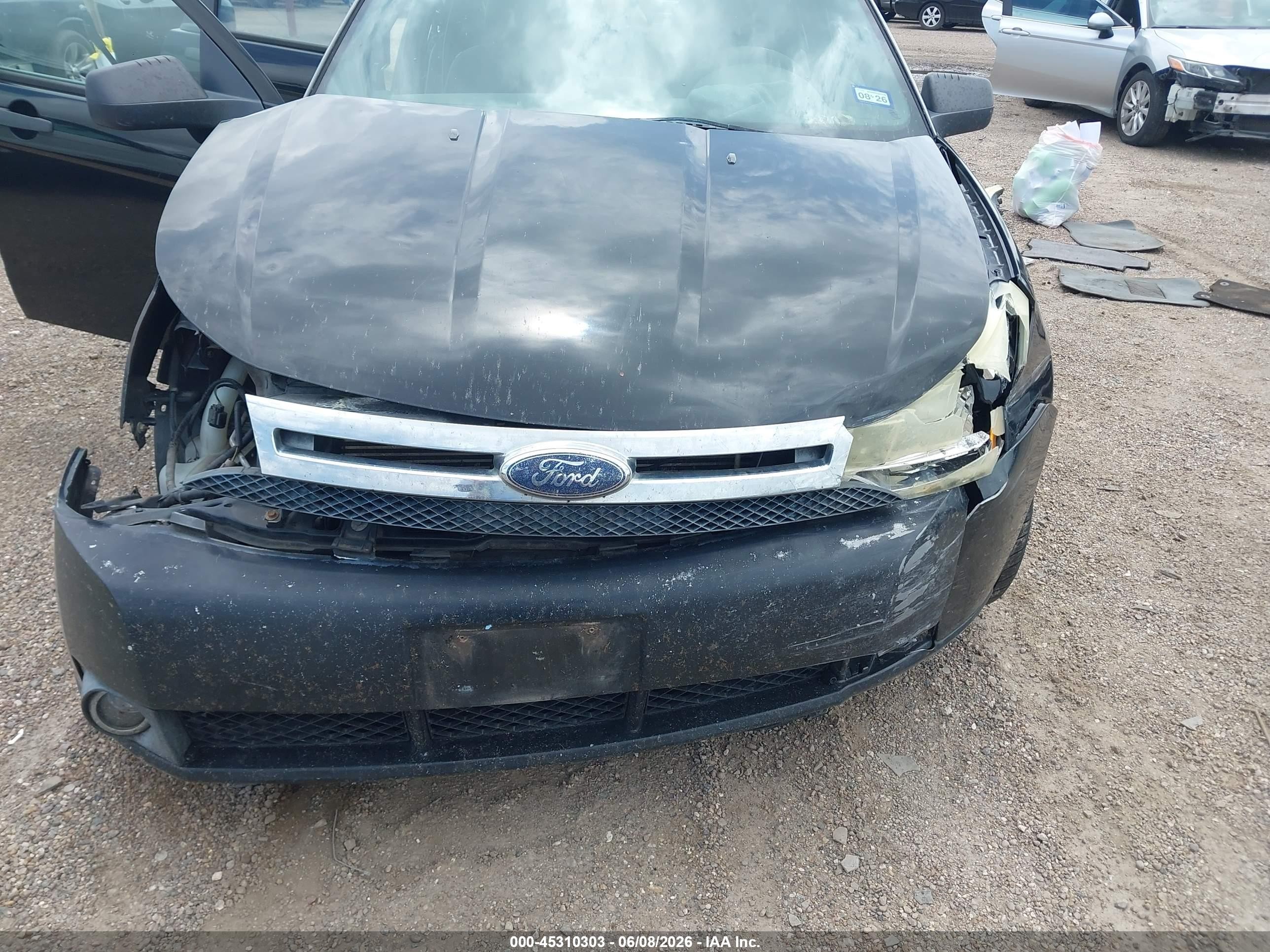 2010 Ford Focus Se Black vin: 1FAHP3FN0AW218866