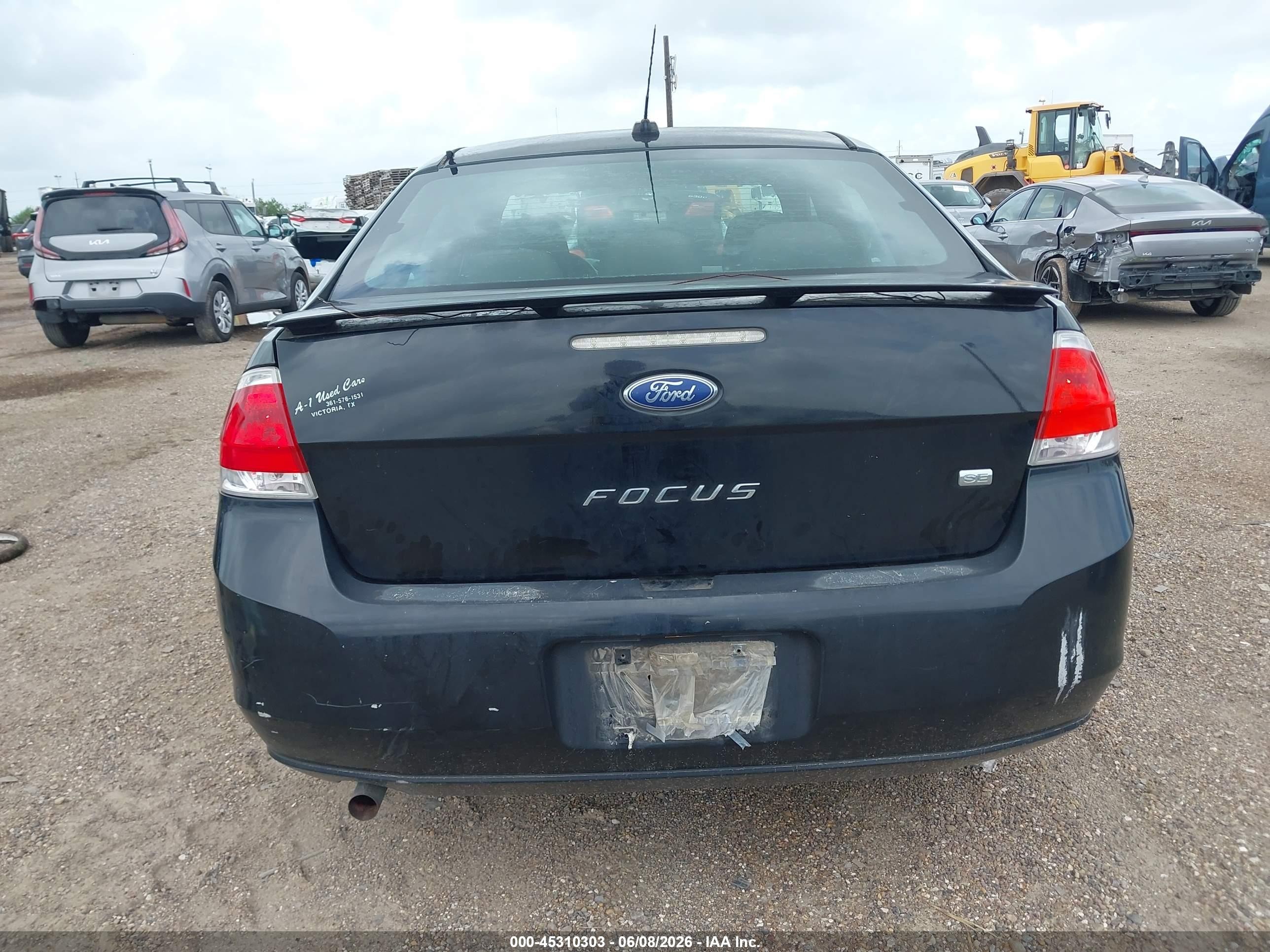 2010 Ford Focus Se Black vin: 1FAHP3FN0AW218866