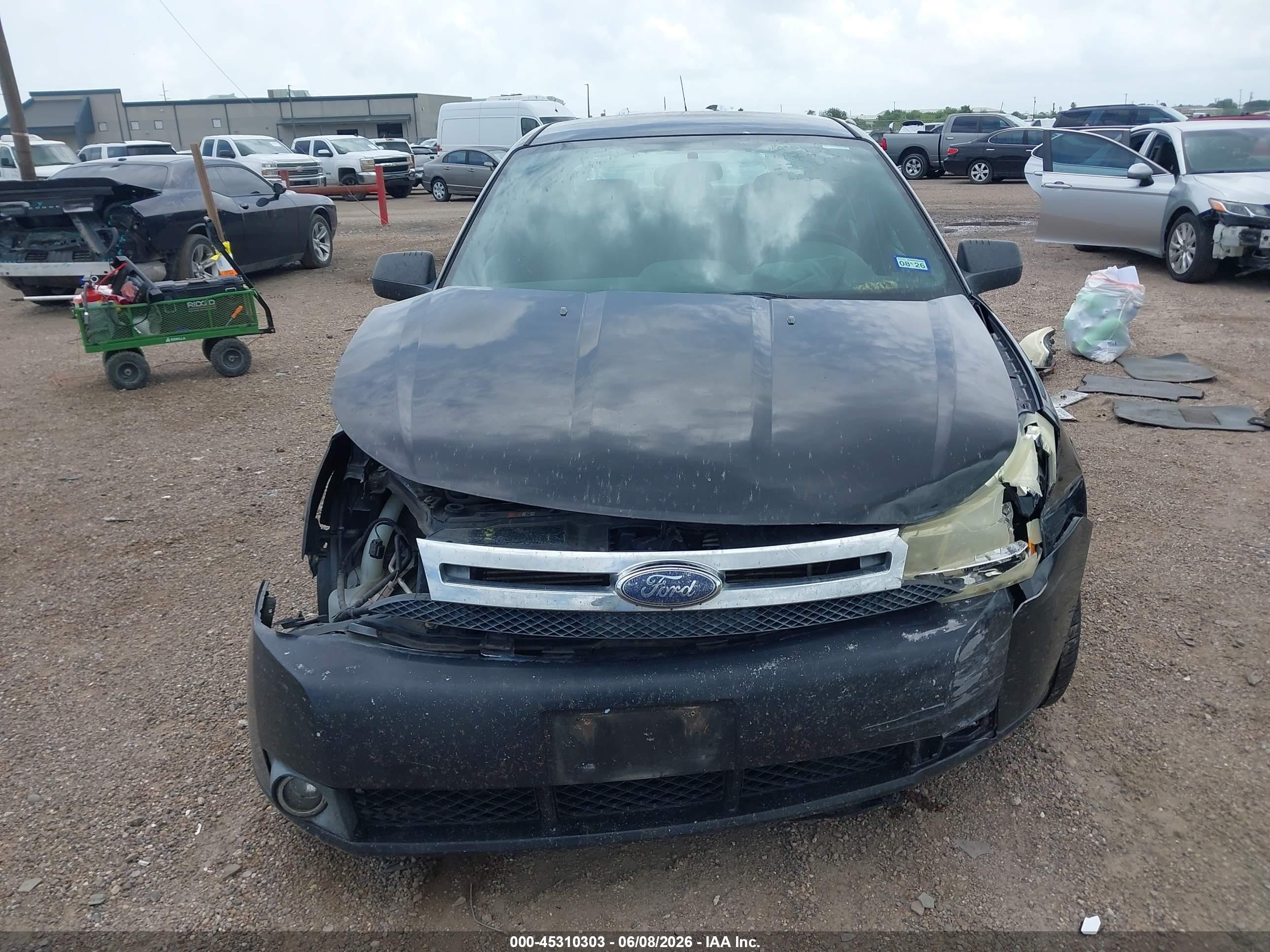 2010 Ford Focus Se Black vin: 1FAHP3FN0AW218866